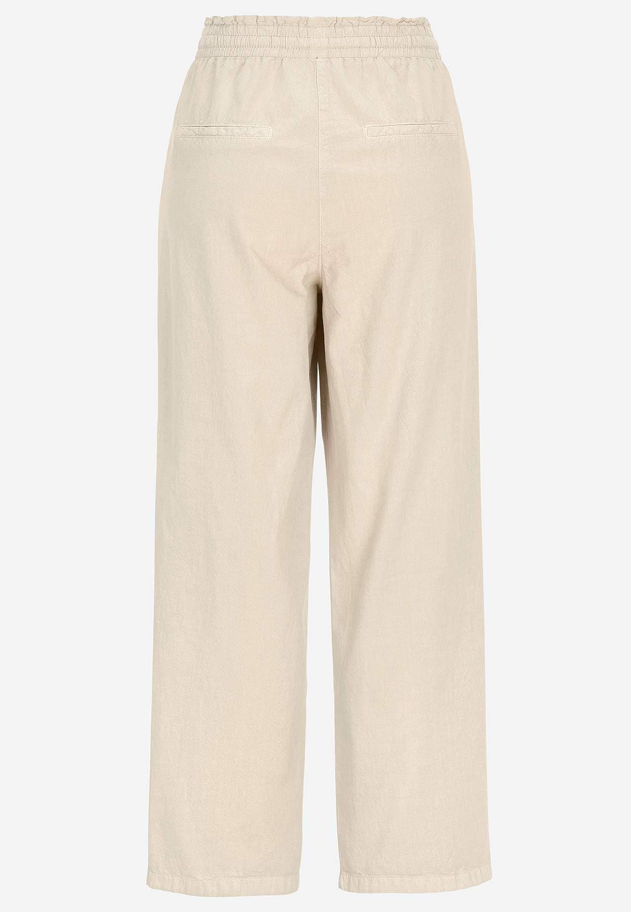 Trousers in washed cotton