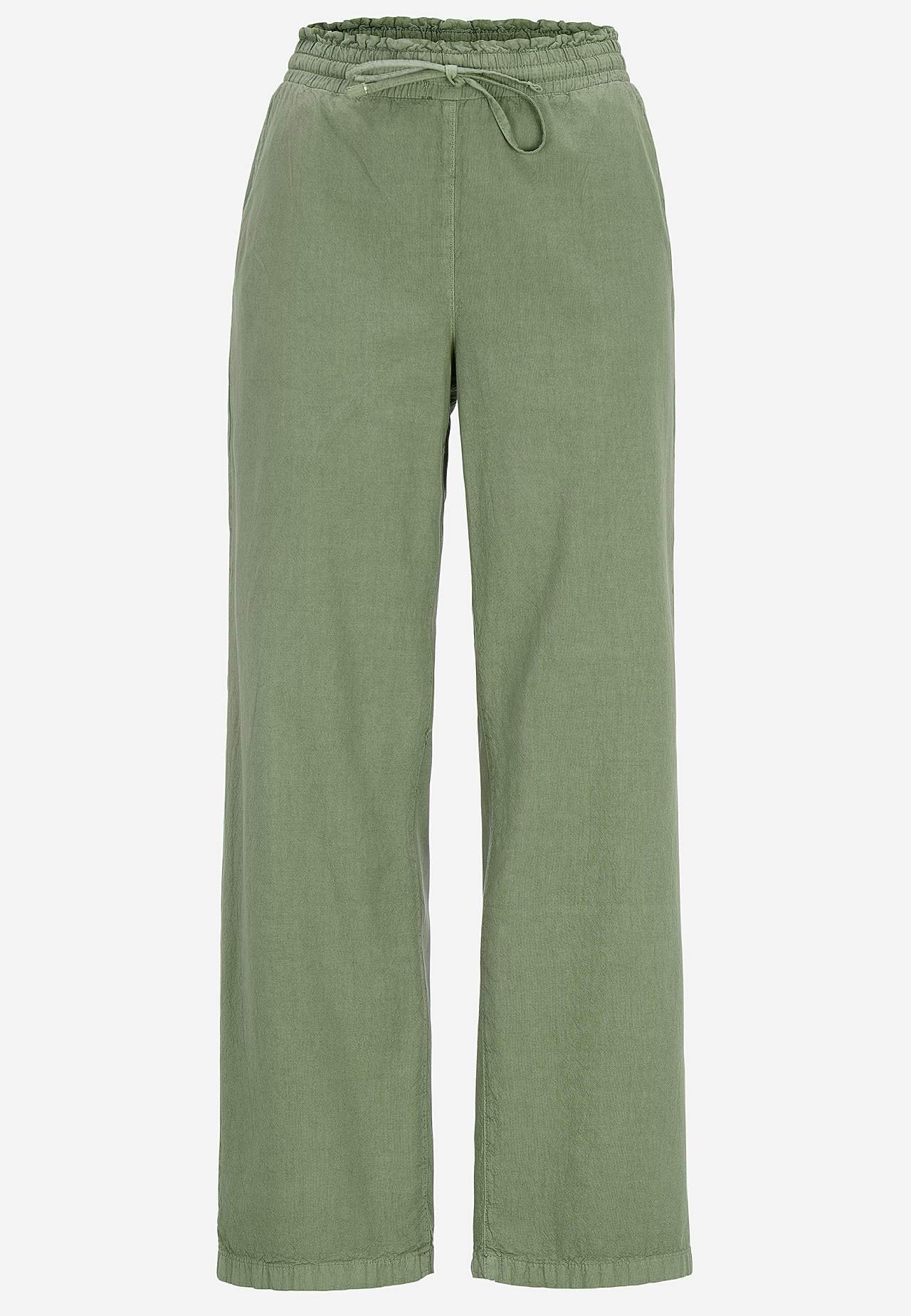 Trousers in washed cotton