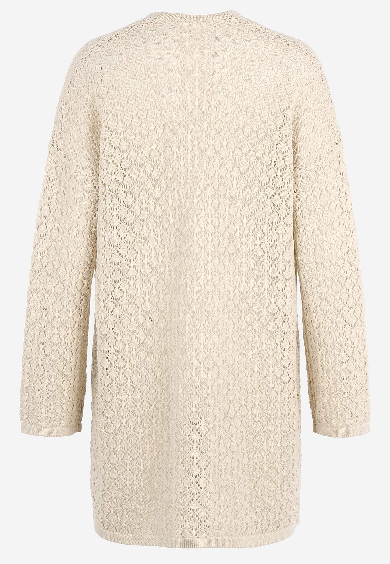 Knitted cardigan with openwork