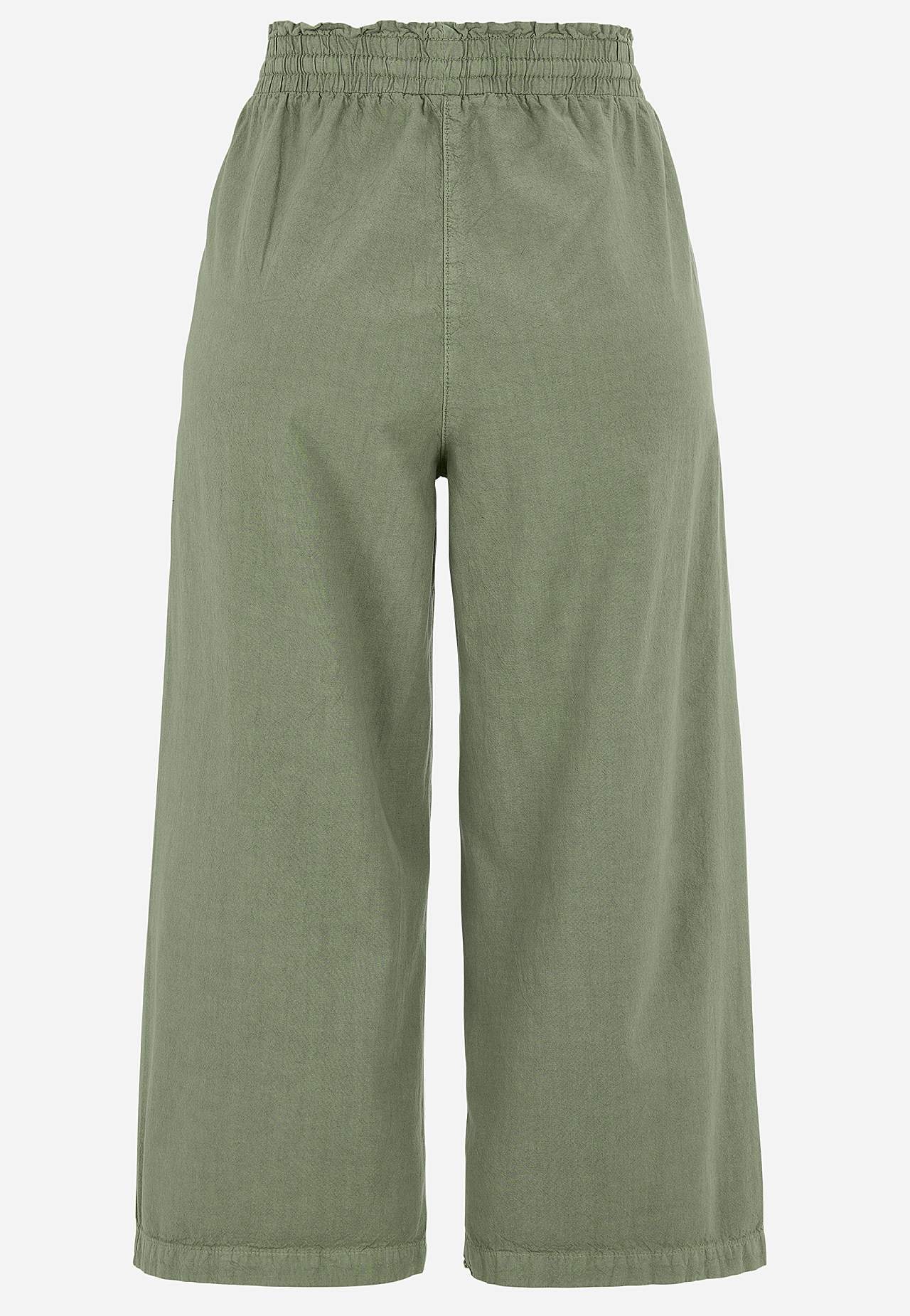 Culotte trousers in washed cotton