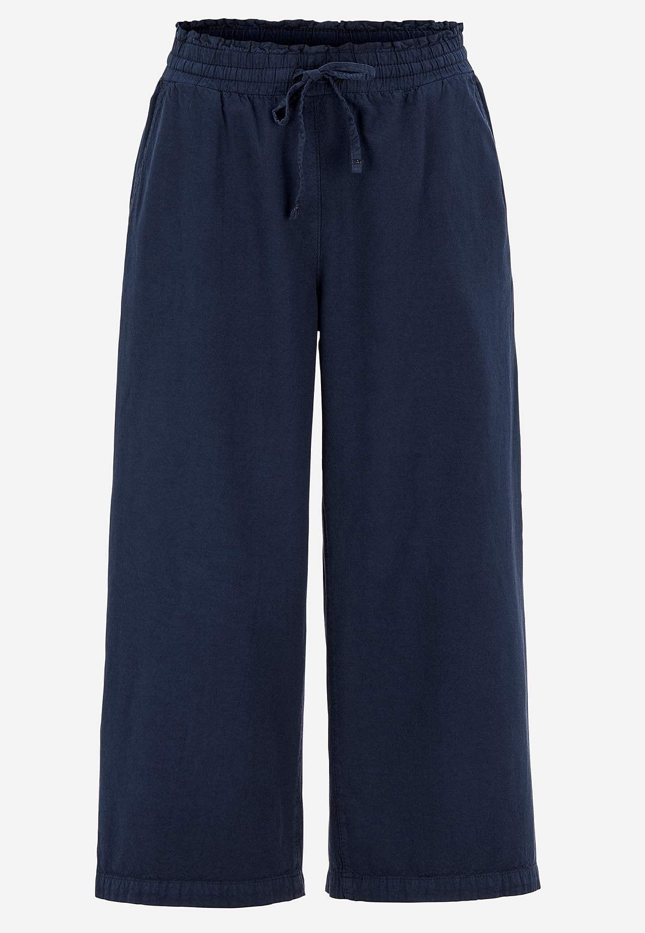 Culotte trousers in washed cotton