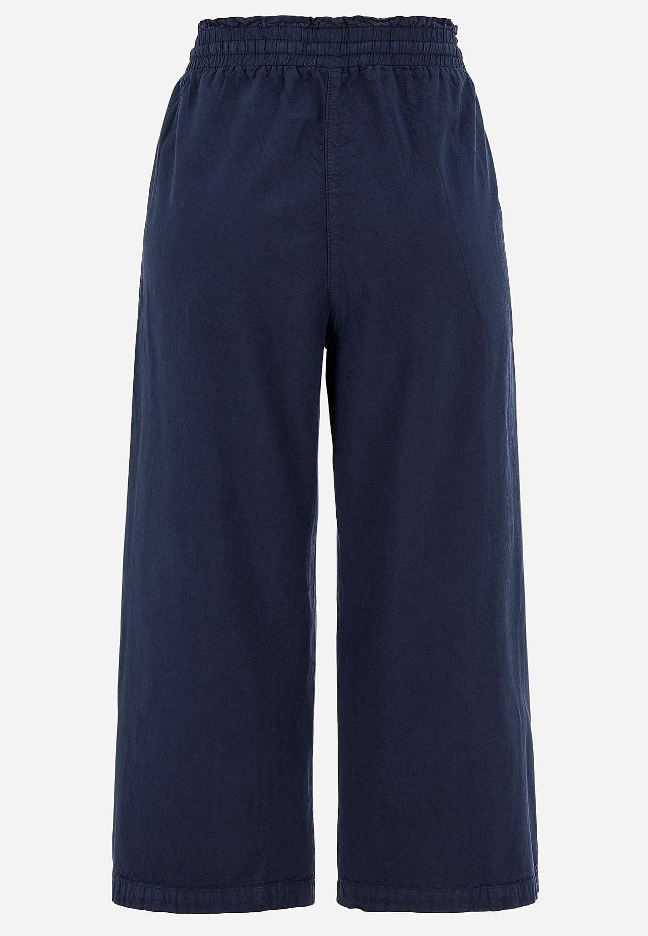 Culotte trousers in washed cotton