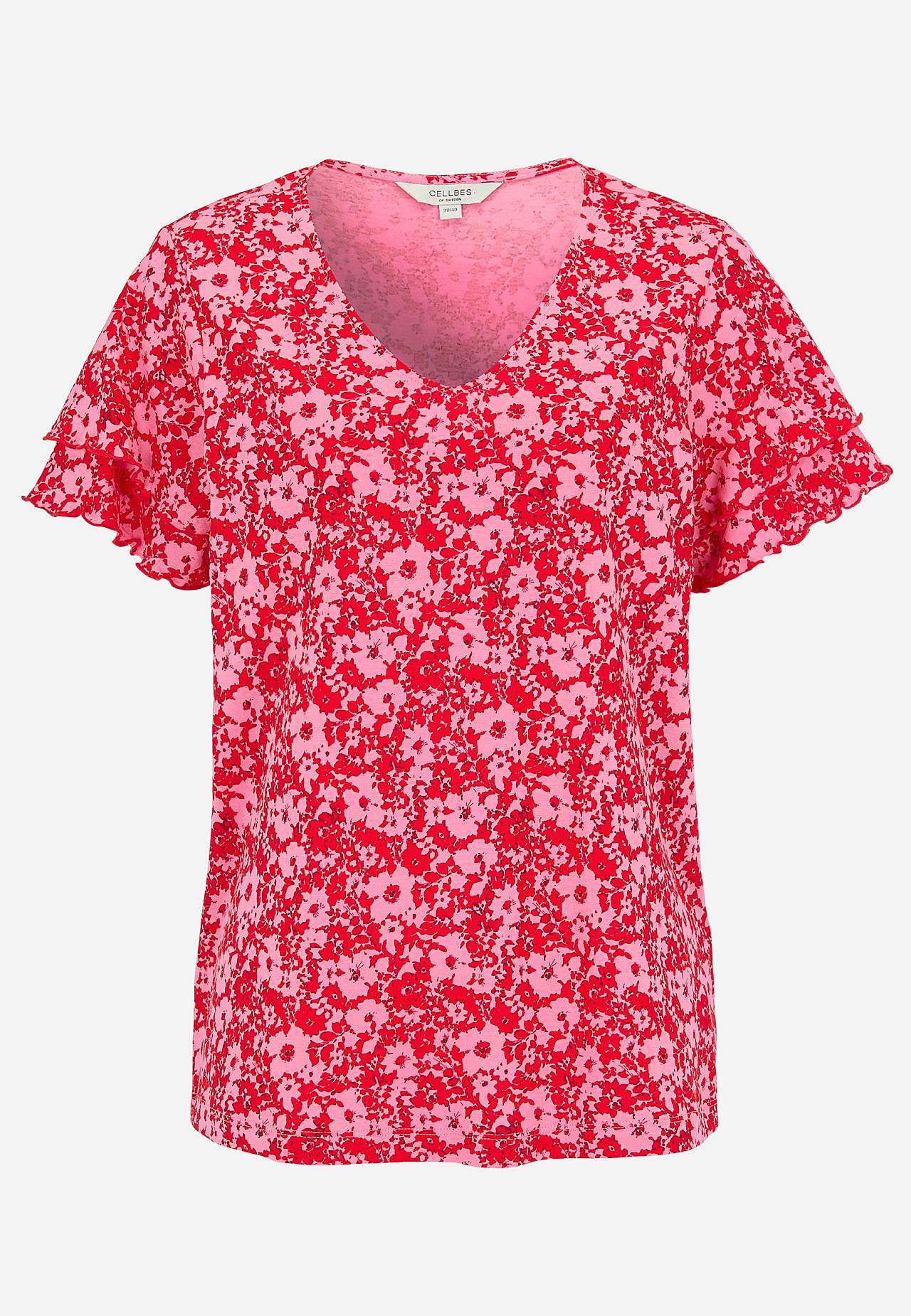 Mønstret jerseytop