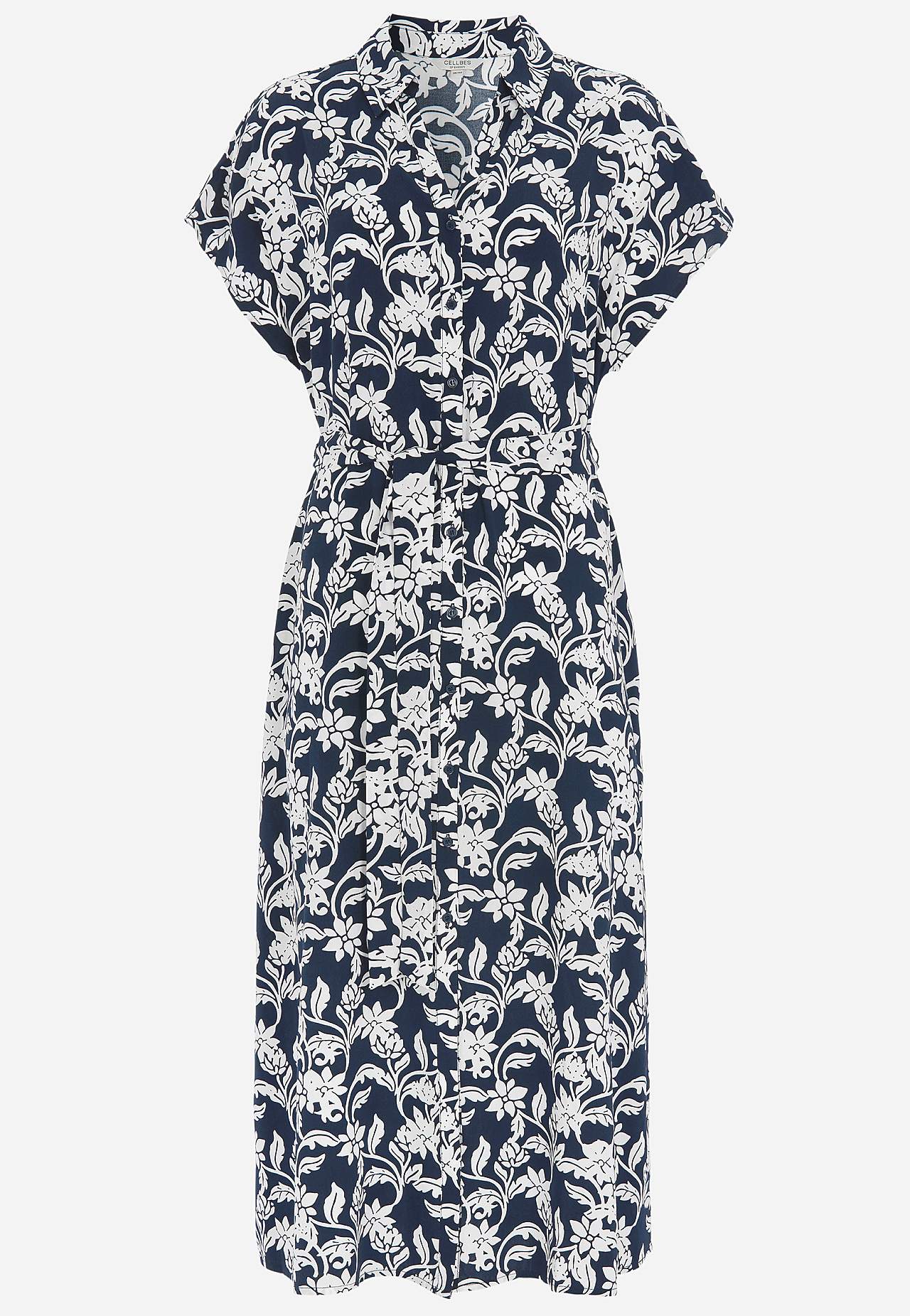 Shirt dress with pockets