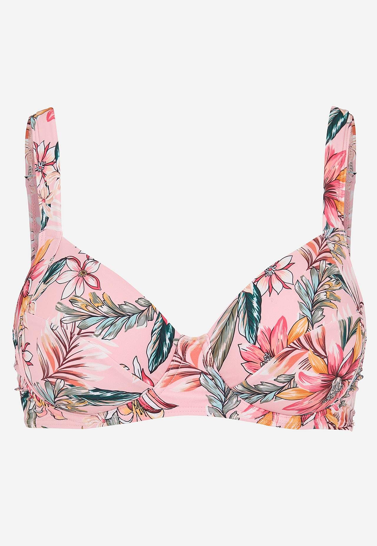 Unpadded bikini bra with a flower pattern Umeå