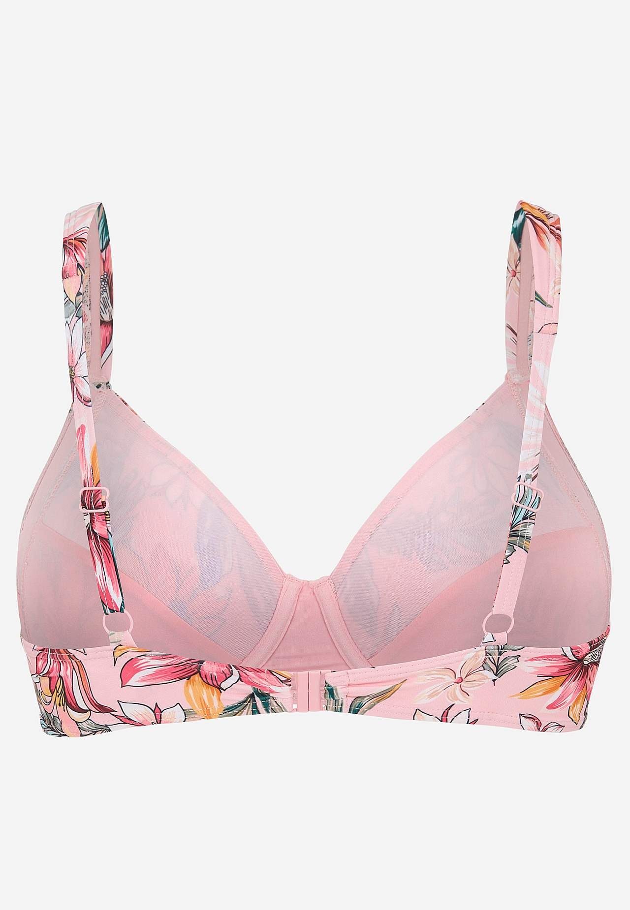 Unpadded bikini bra with a flower pattern Umeå