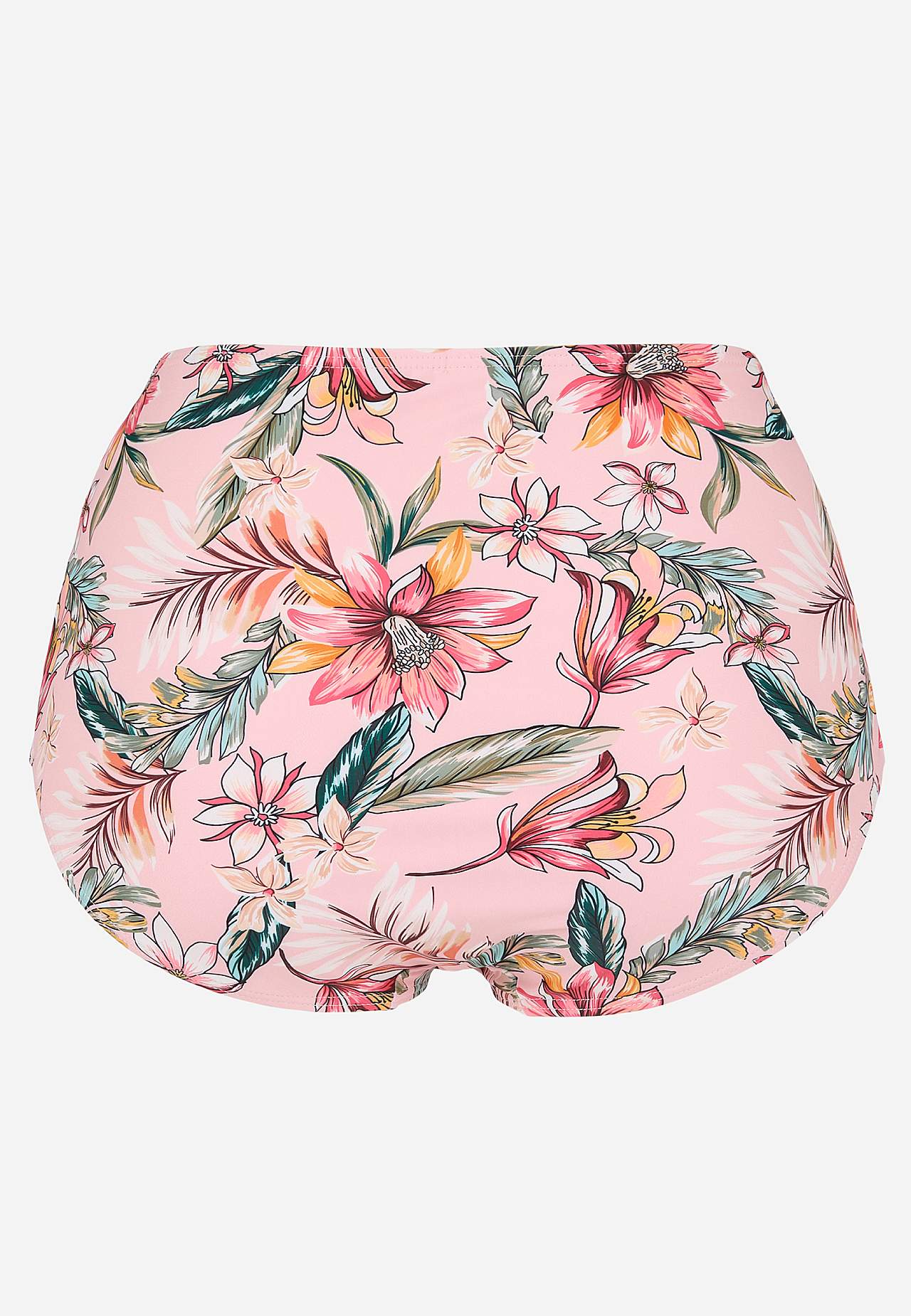 Bikini bottom with high waist and a flower pattern Honolulu