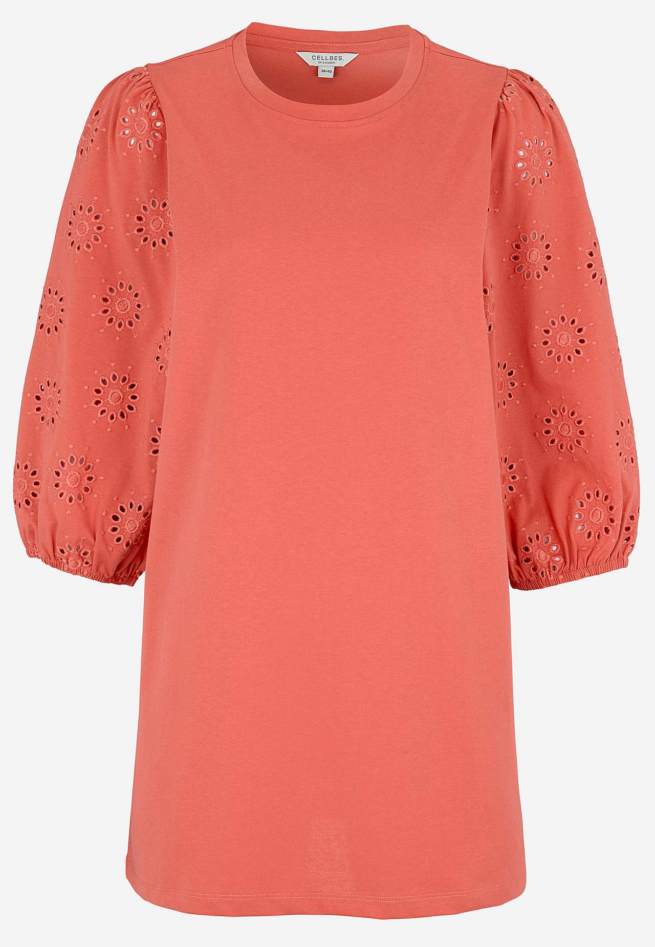 Jersey tuniq with embroidered sleeves