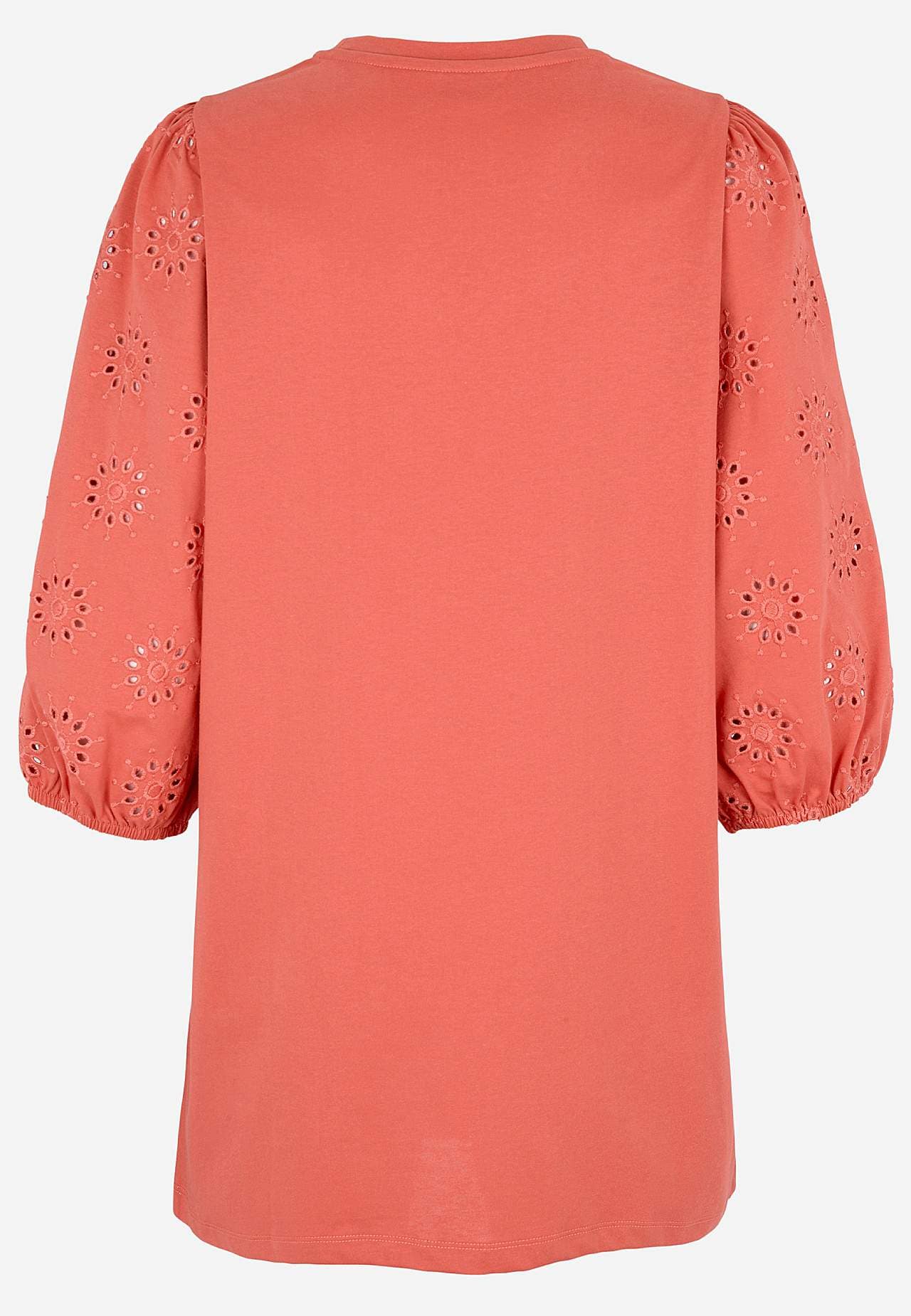 Jersey tuniq with embroidered sleeves