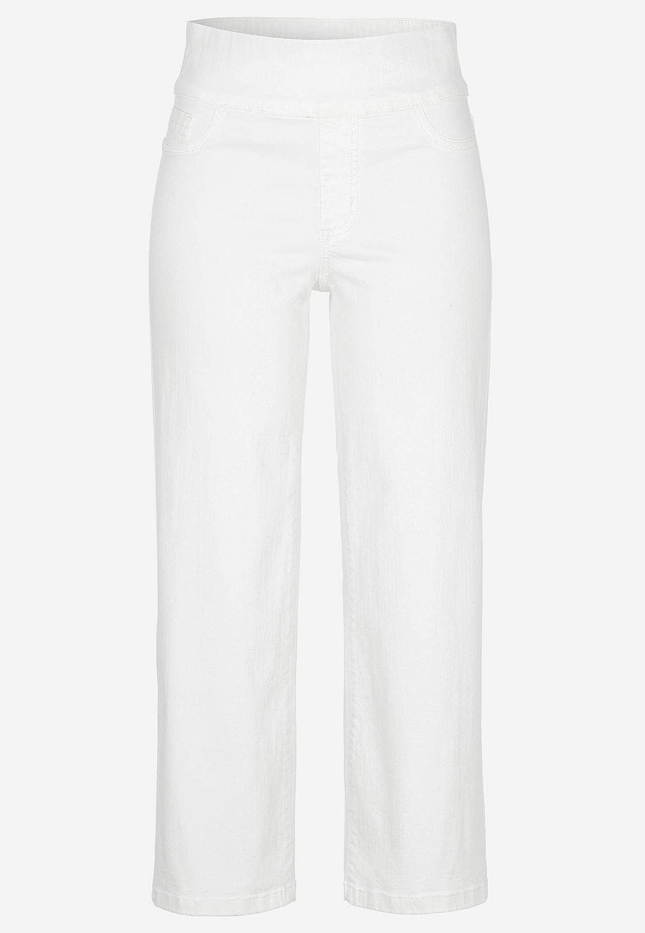 Wide ankle-length jeans with high rise Elisa