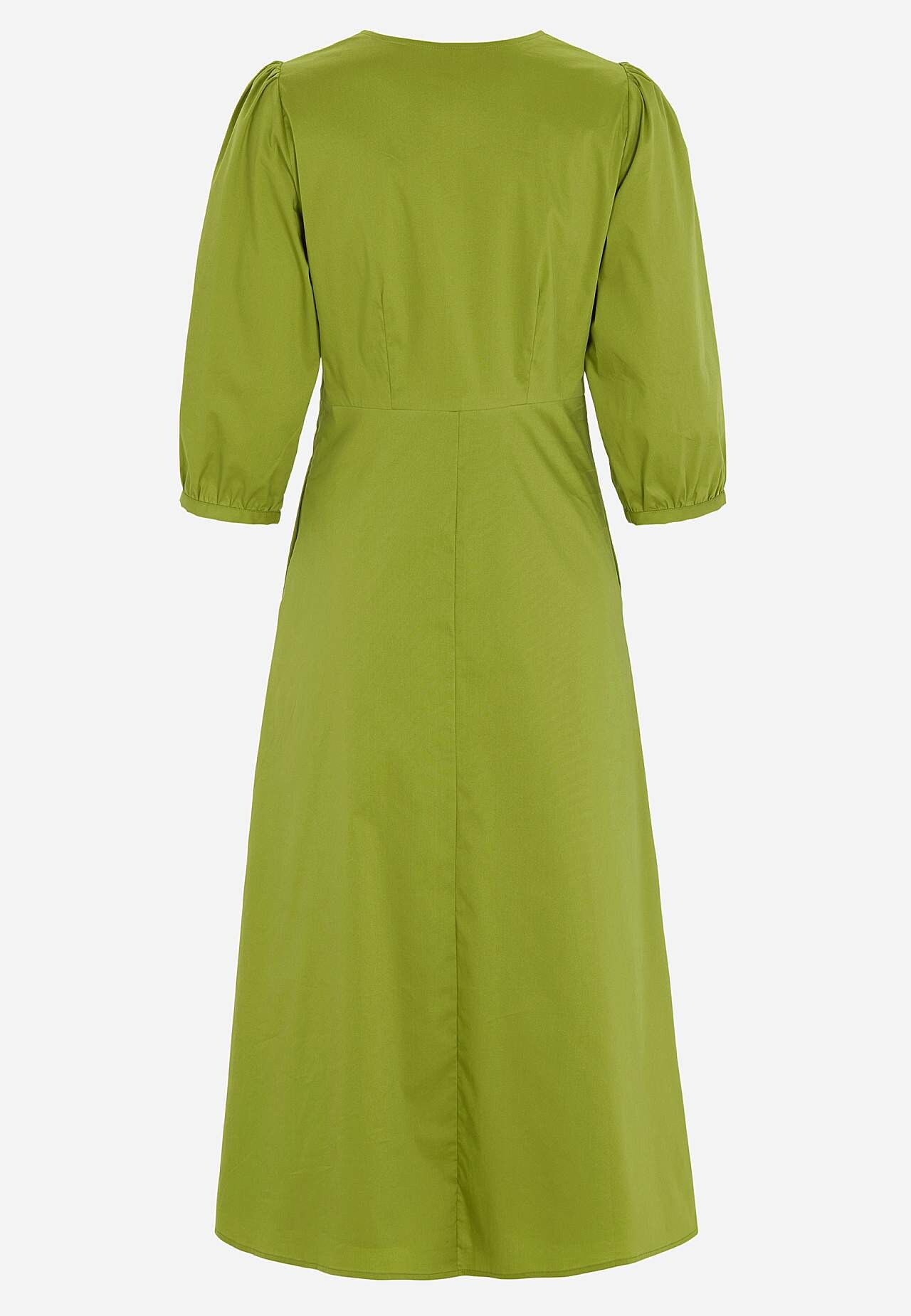 Dress in poplin with pockets