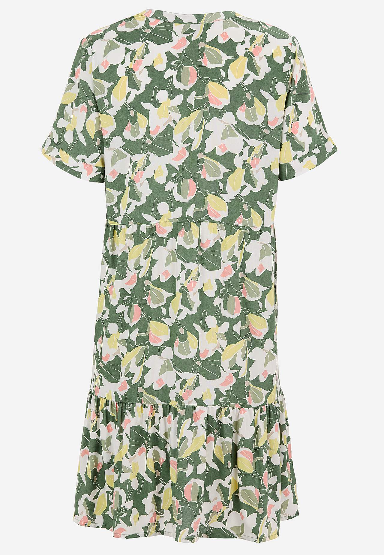 Viscose dress with flounce