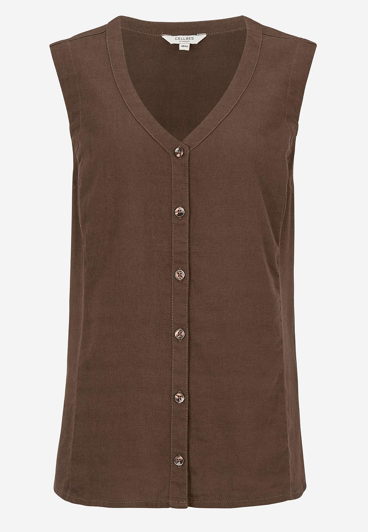 Sleeveless linen blouse