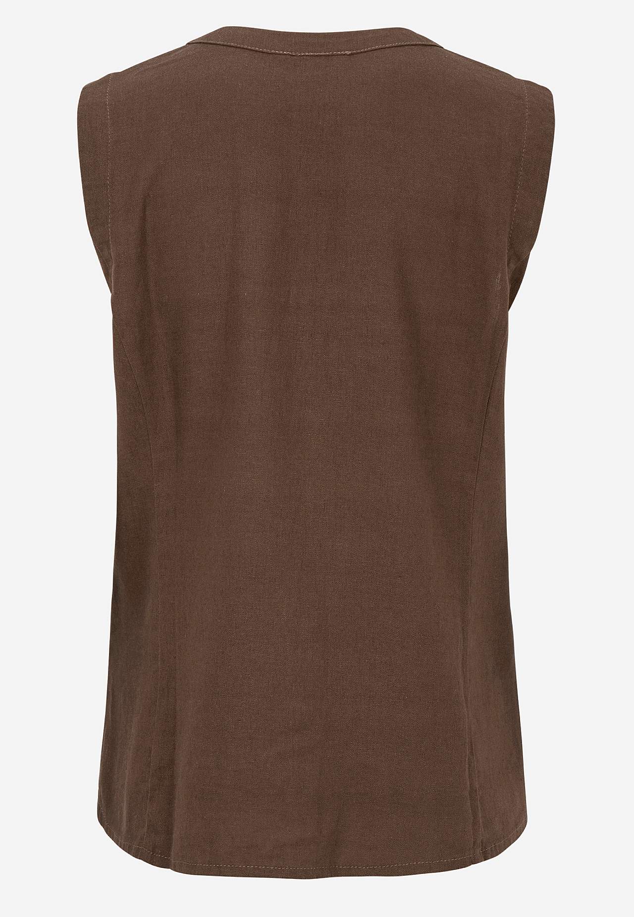 Sleeveless linen blouse