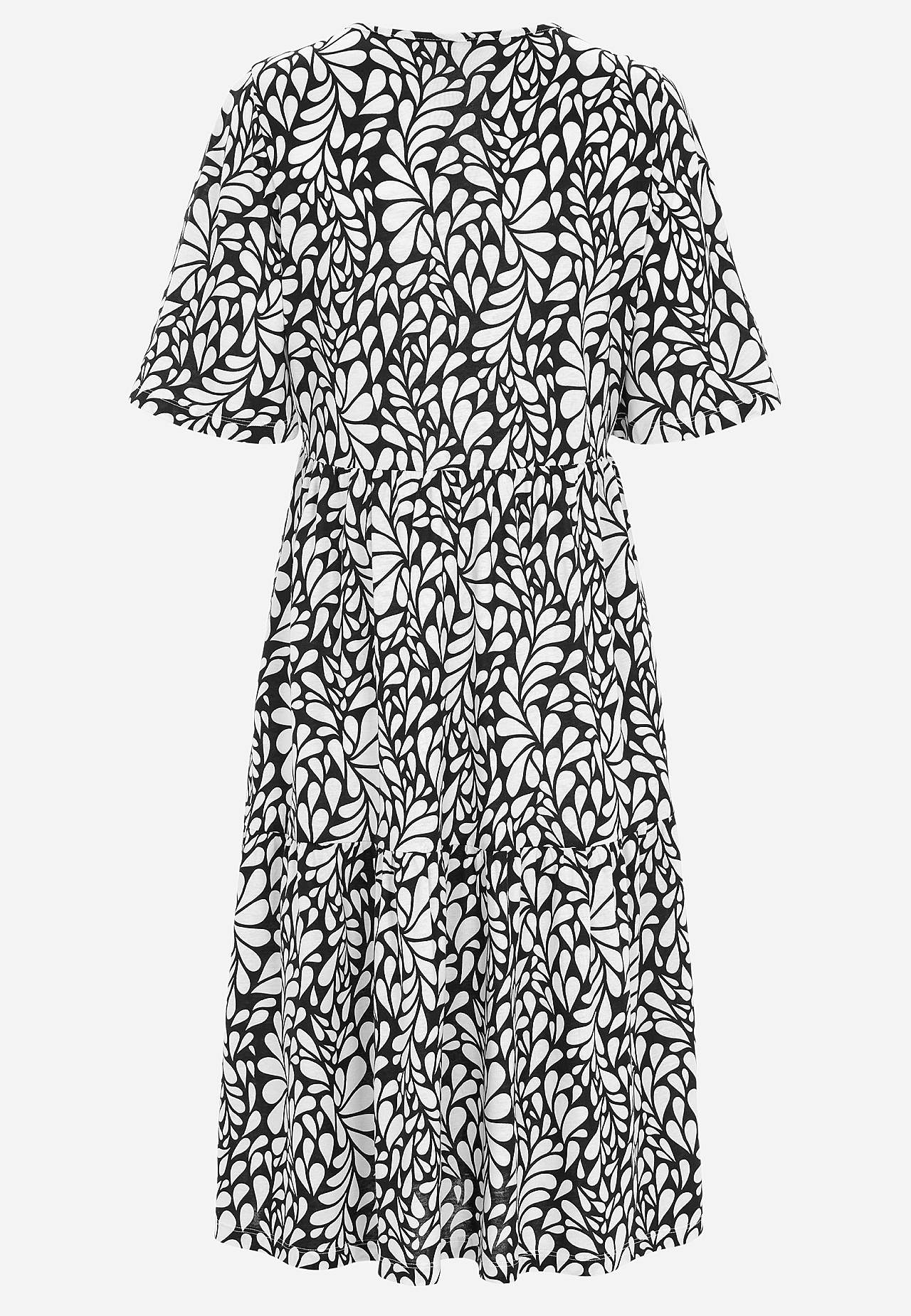 Jersey dress with flounce