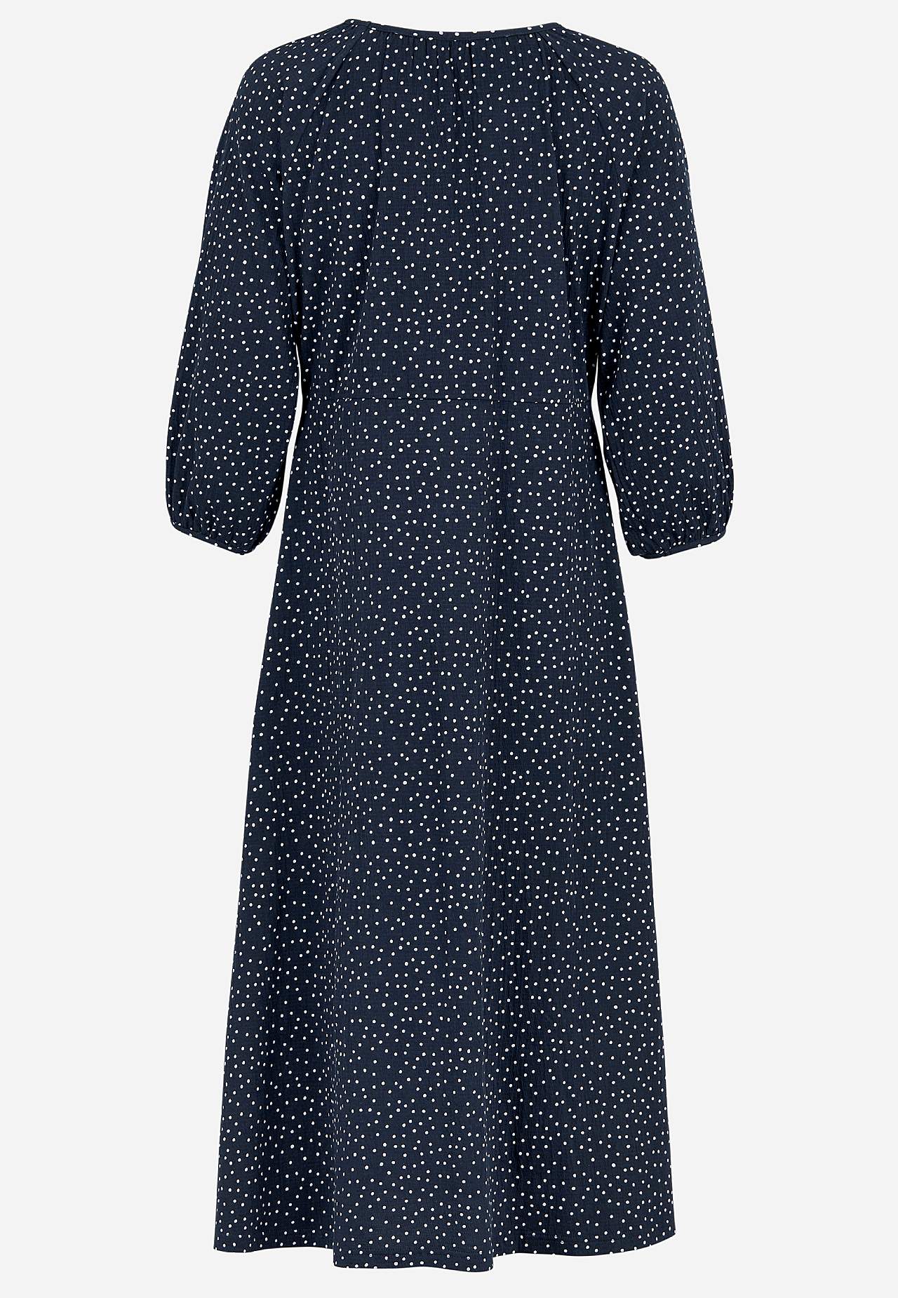 Dotted, crinkled jersey dress