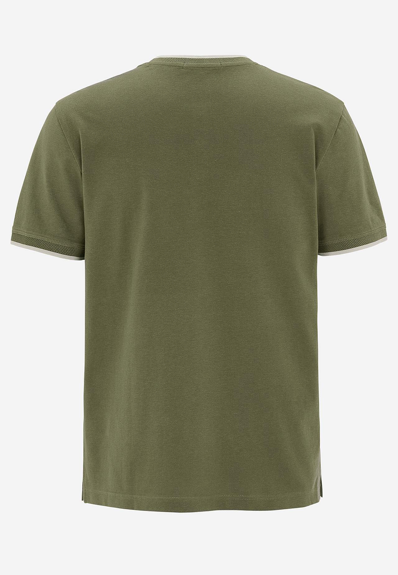 T-shirt with button placket