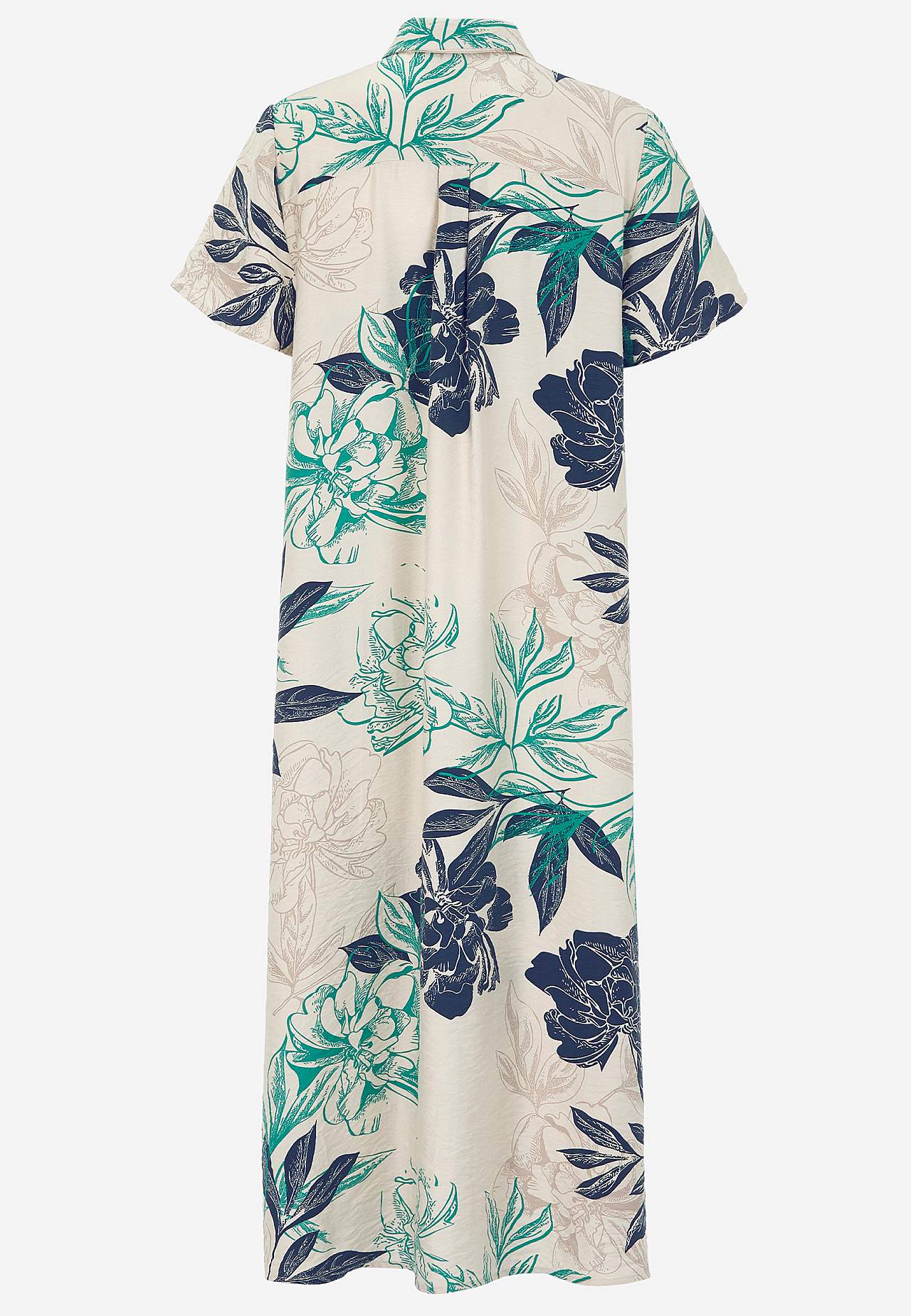 Floral shirt dress in soft viscose blend