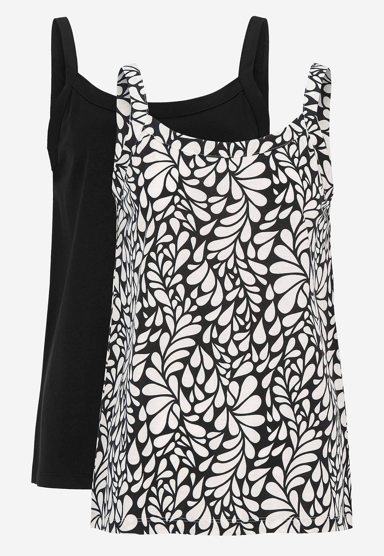 Jersey tank top in viscose blend 2-pack