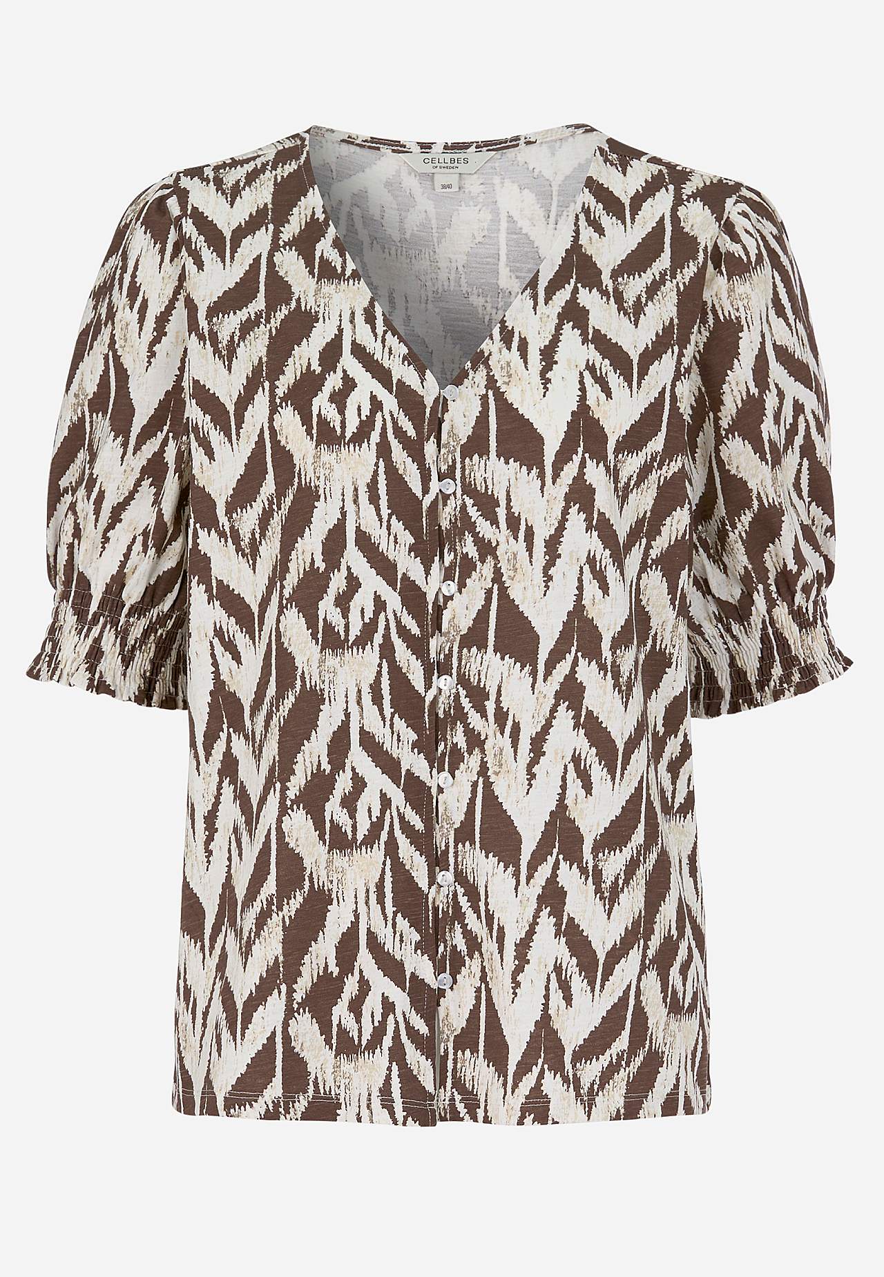 Jerseytop med knapper