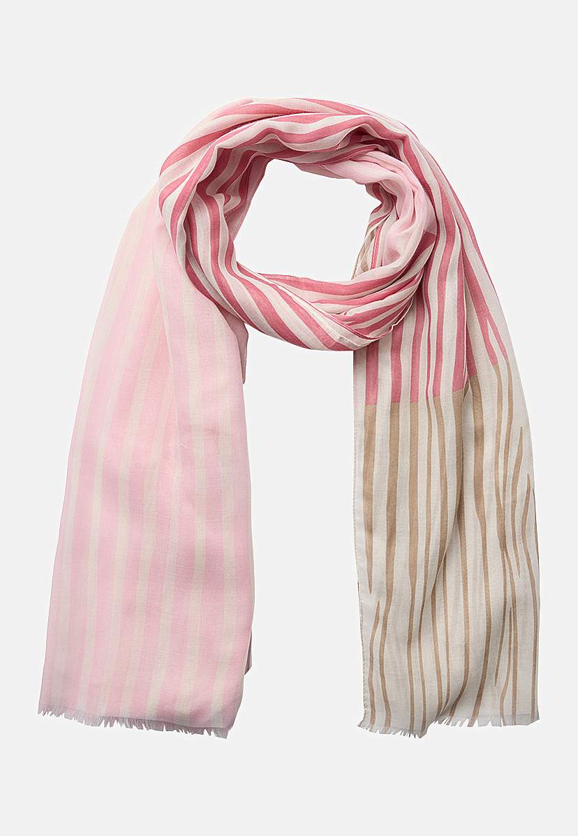 Langt, skirt sjal med striper