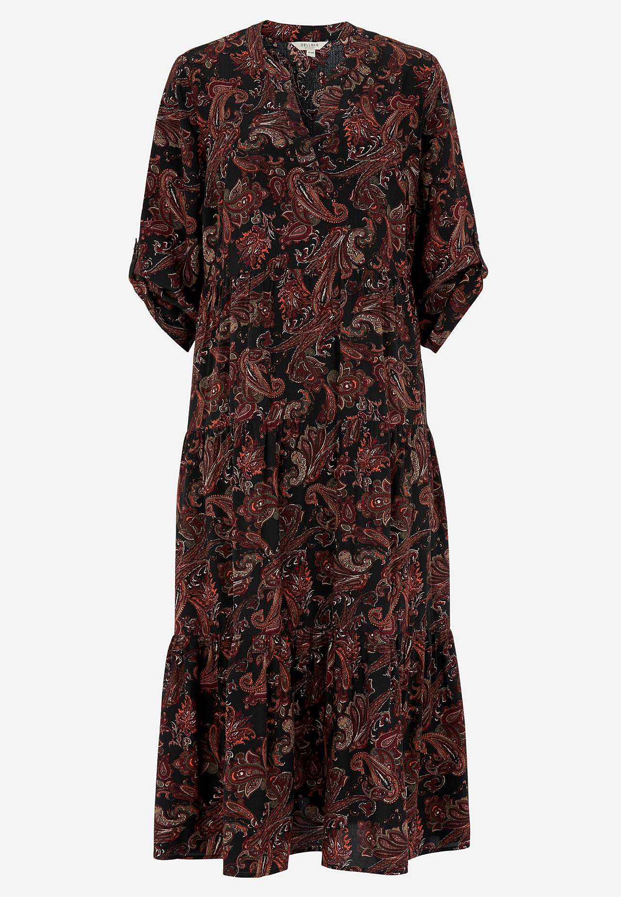 Dress with flounces