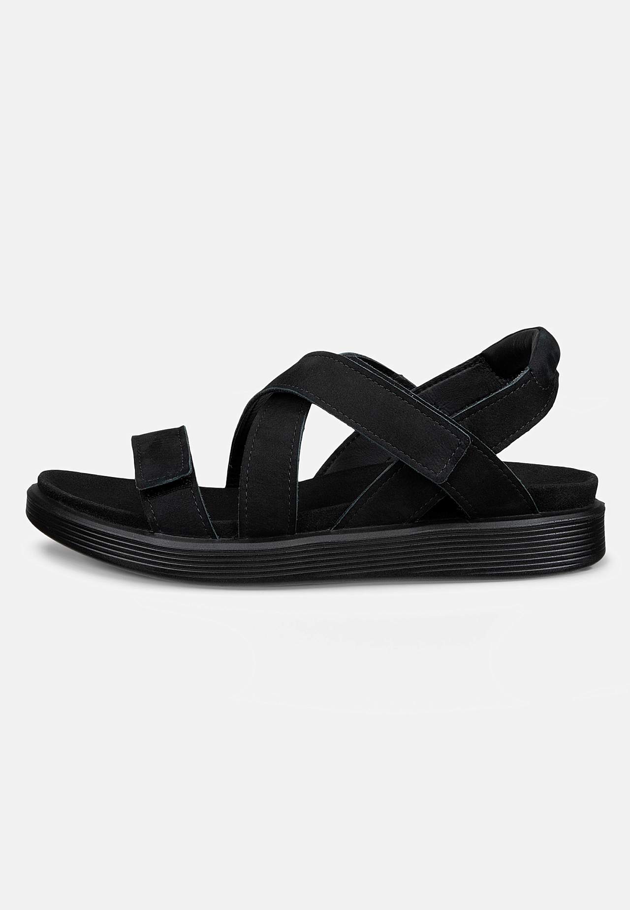 Lædersandal med remme Soft