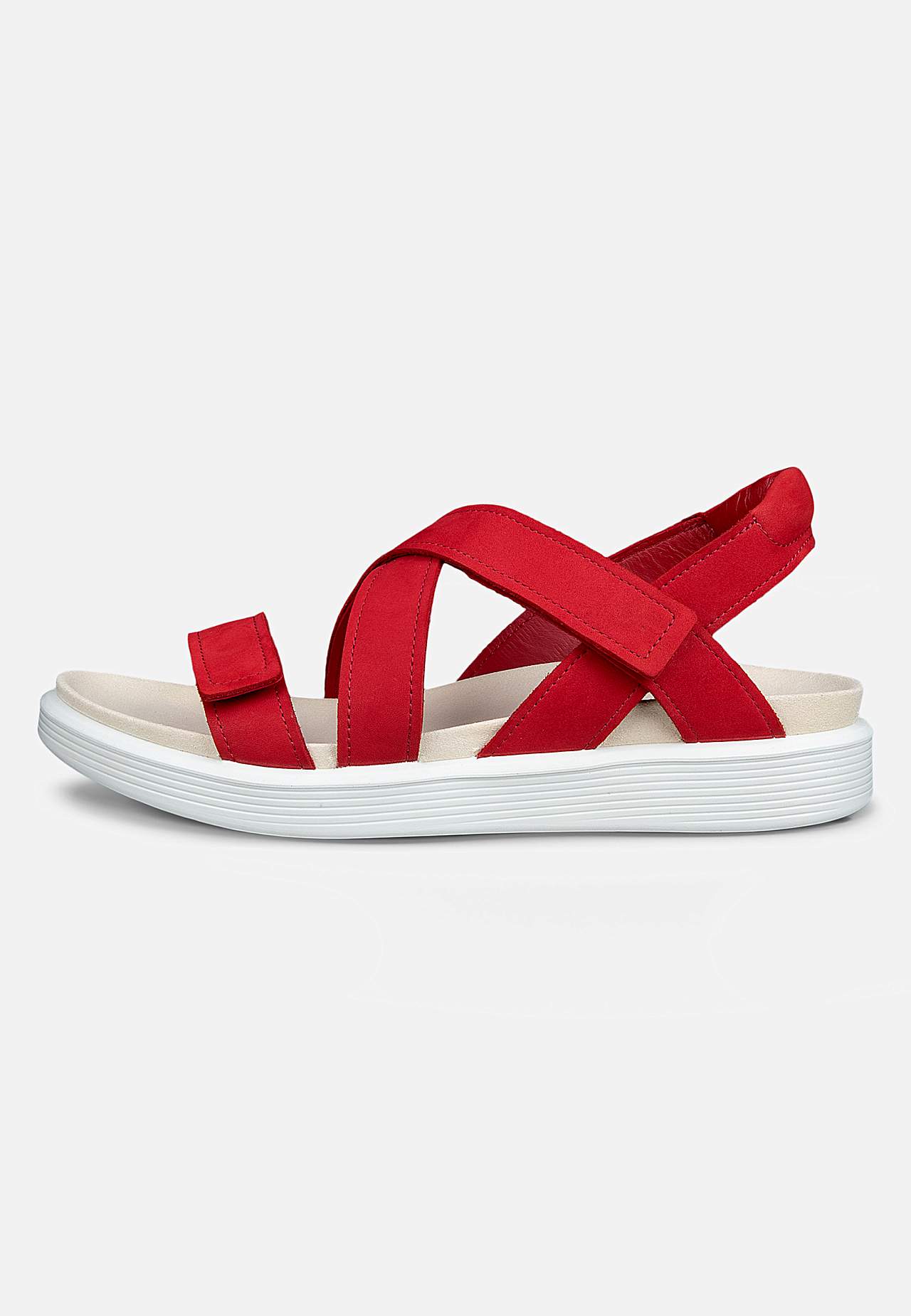 Lædersandal med remme Soft