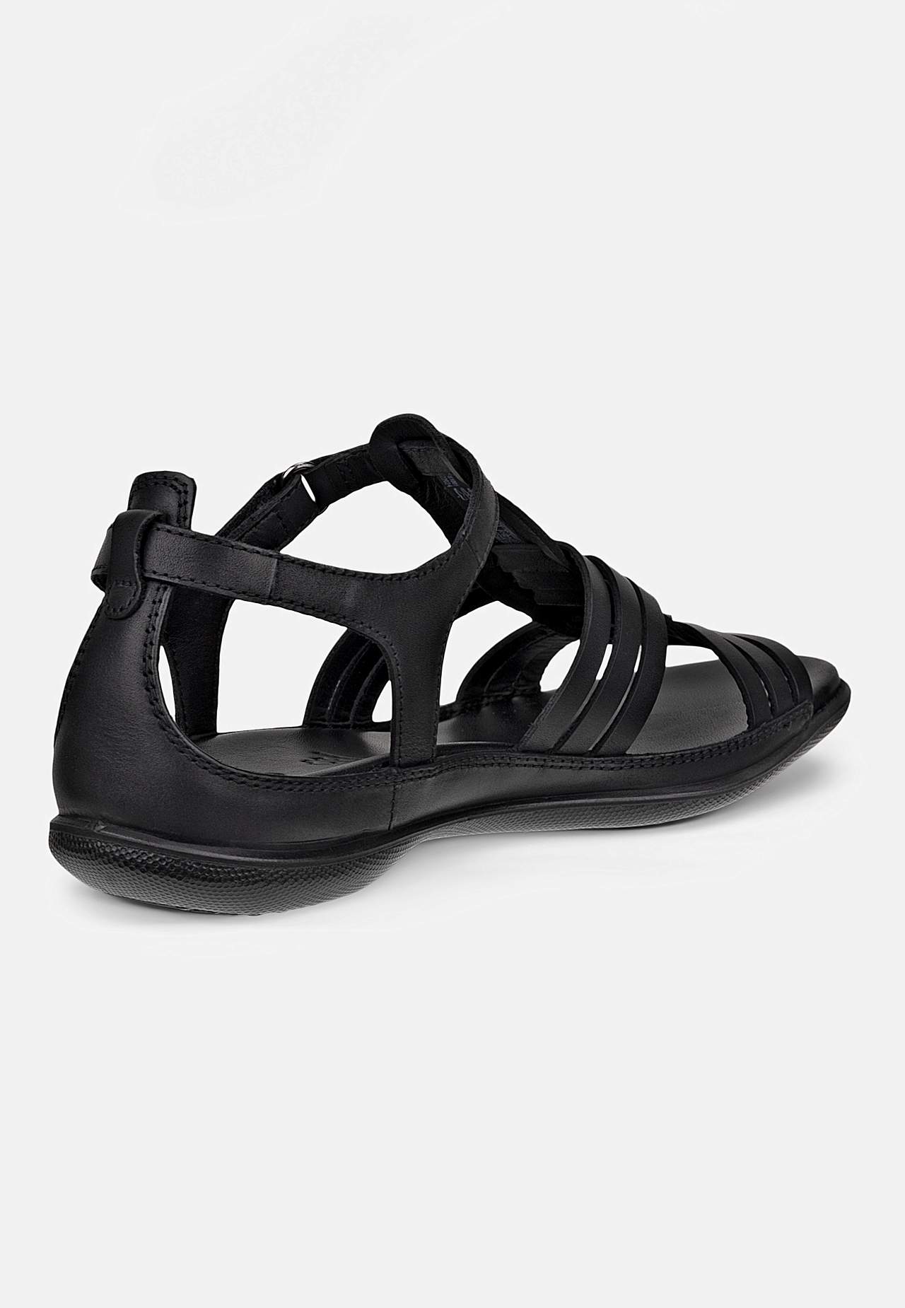 Lædersandal med dækket hæl Flash