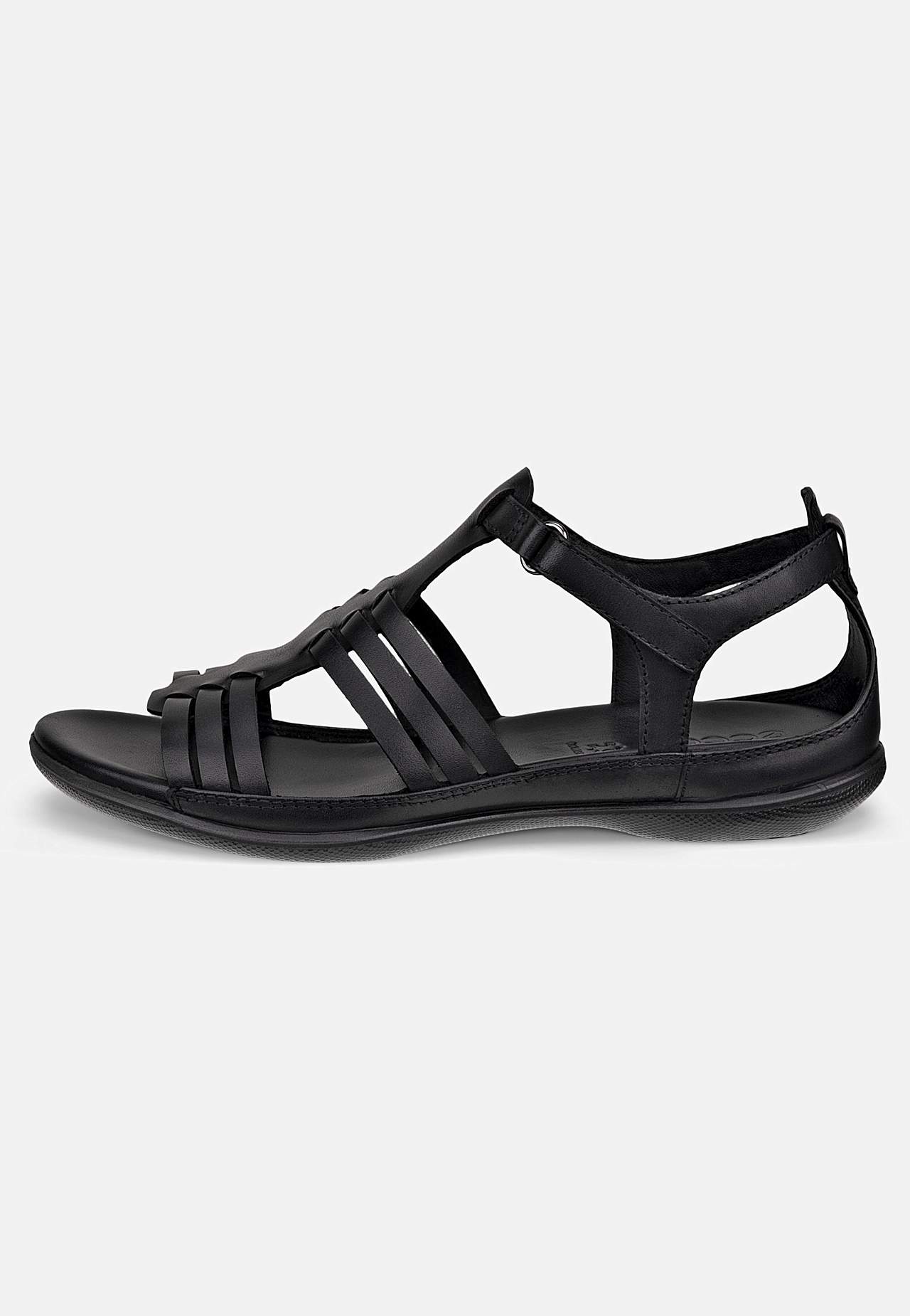 Lædersandal med dækket hæl Flash