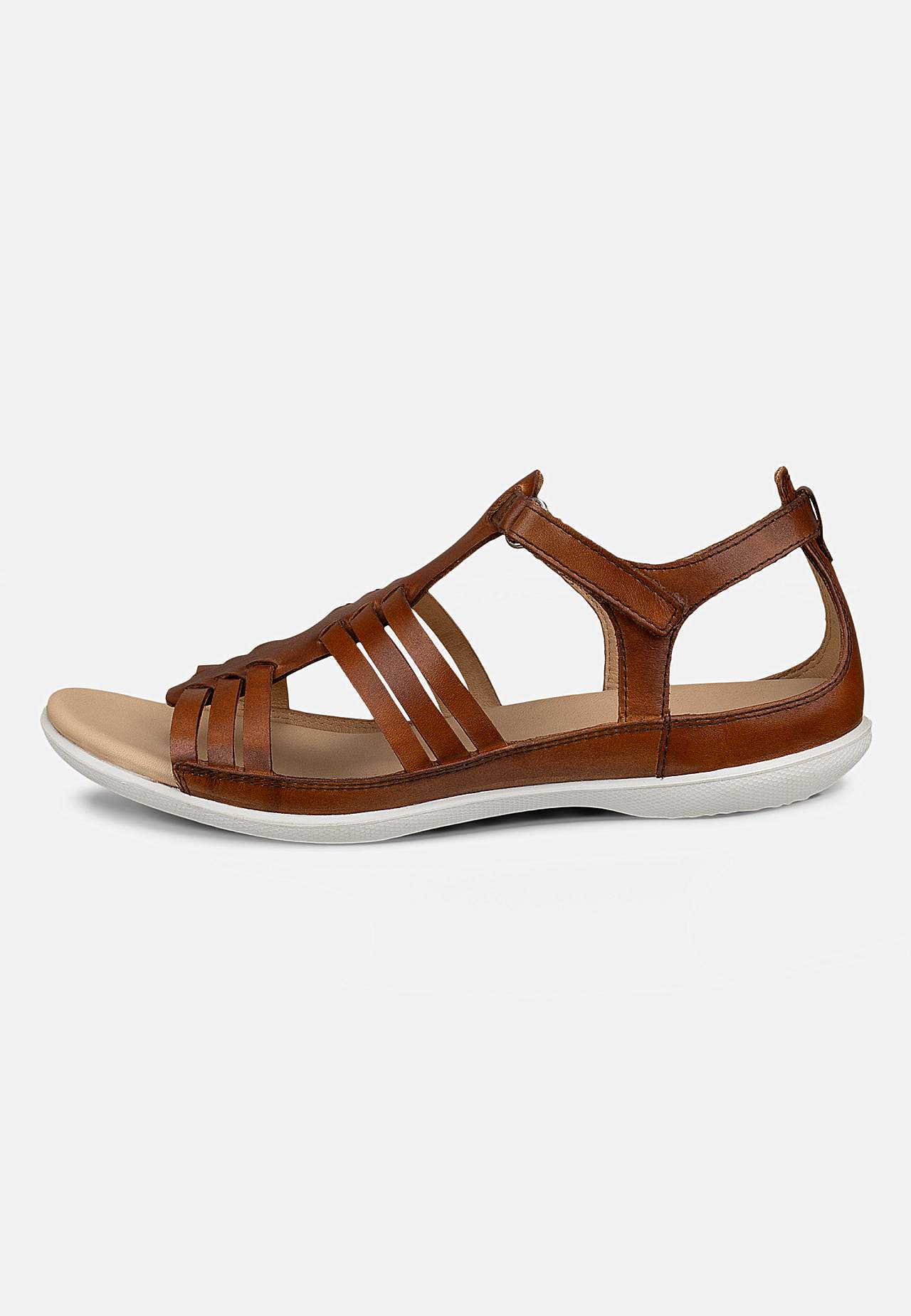 Lædersandal med dækket hæl Flash
