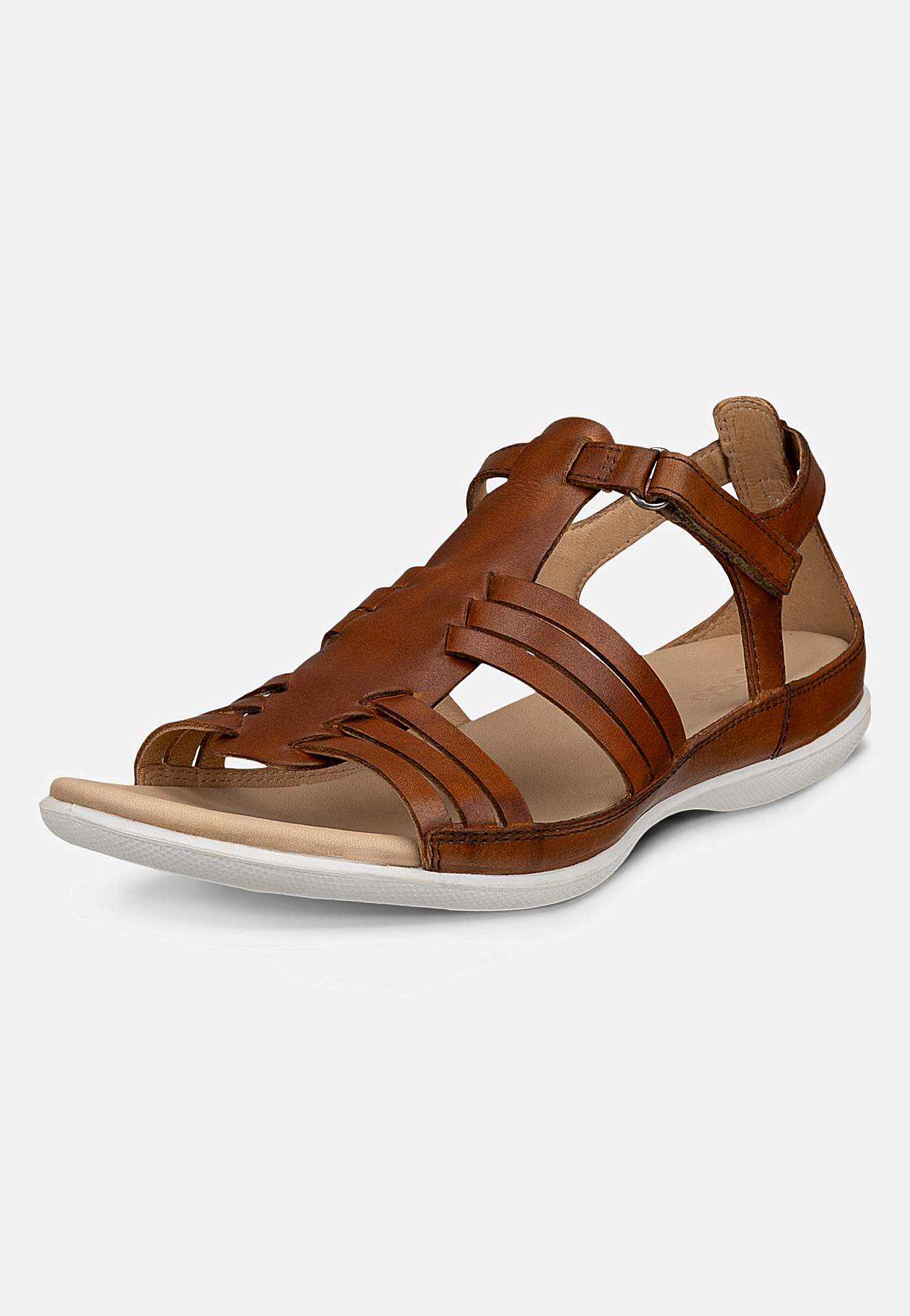 Lædersandal med dækket hæl Flash