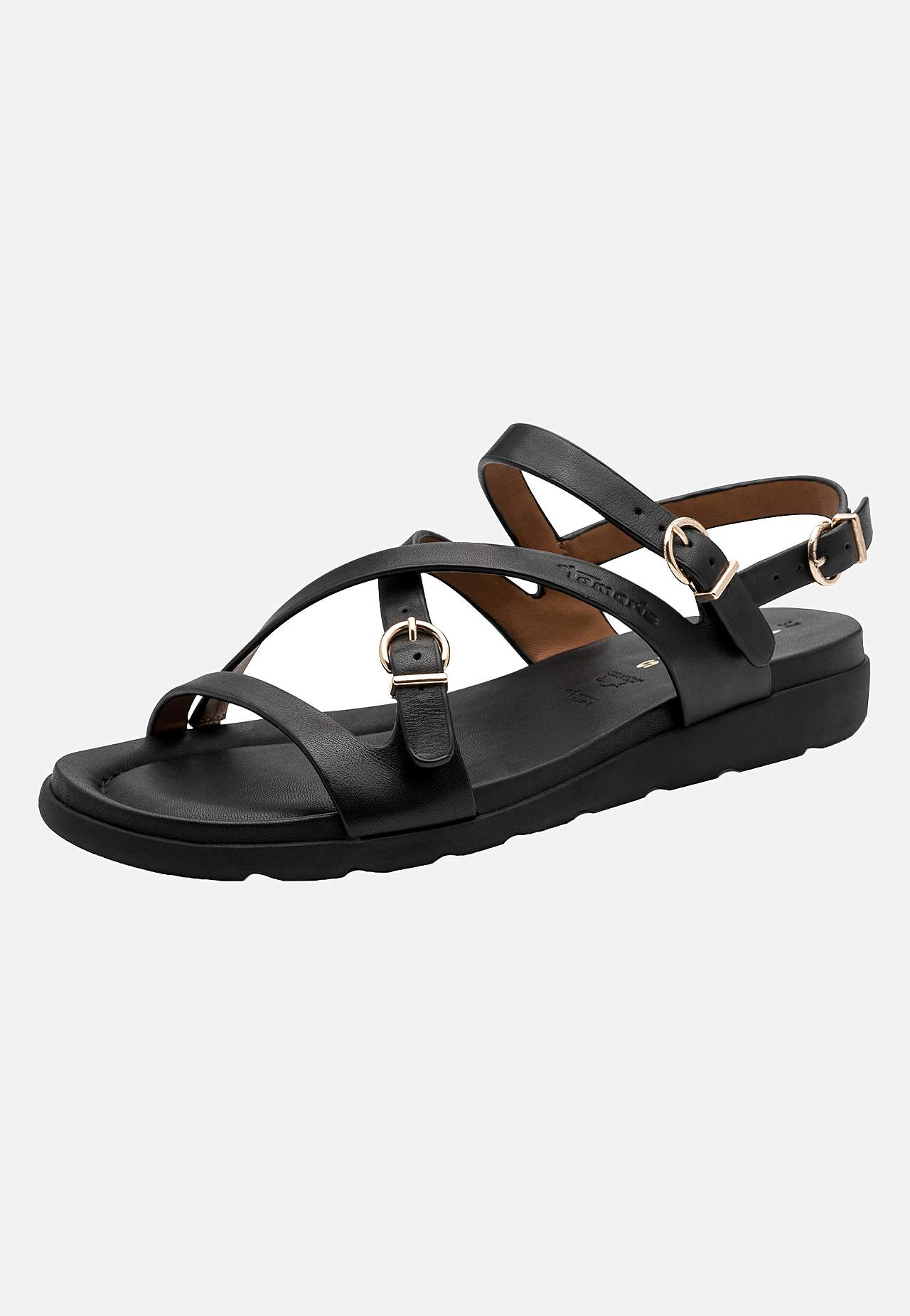 Skinnsandal med smala remmar