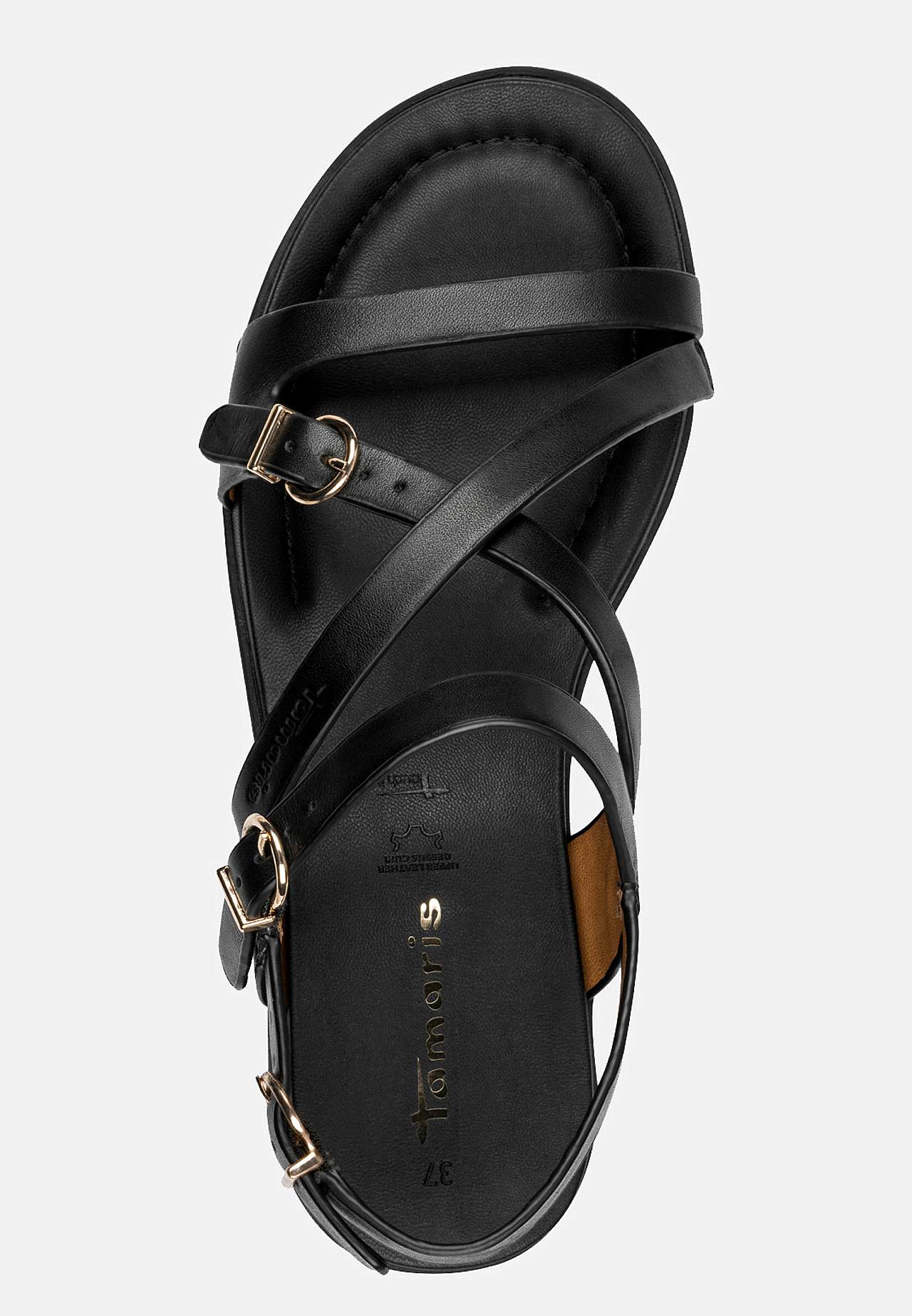 Skinnsandal med smala remmar
