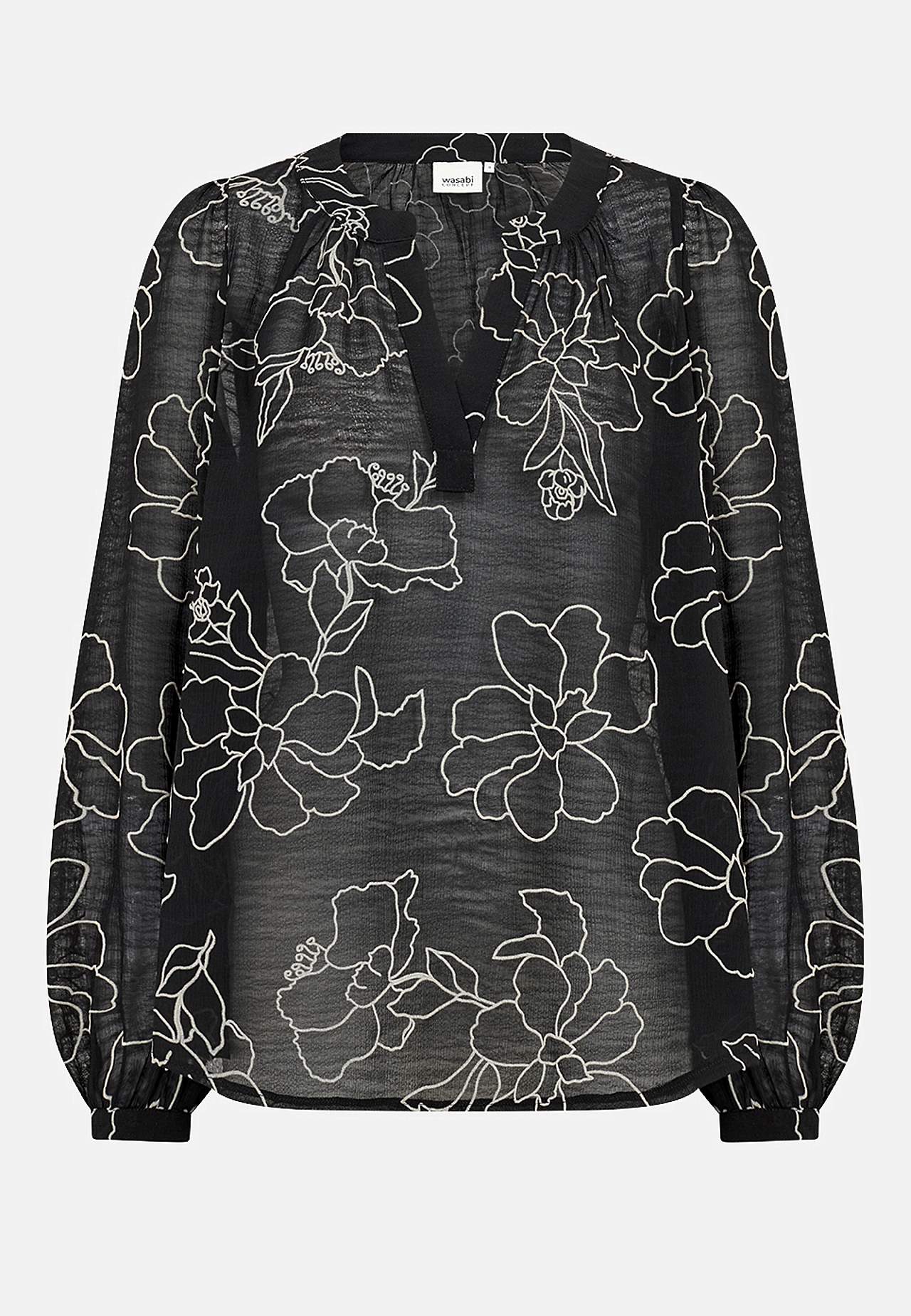 Kreppet bluse