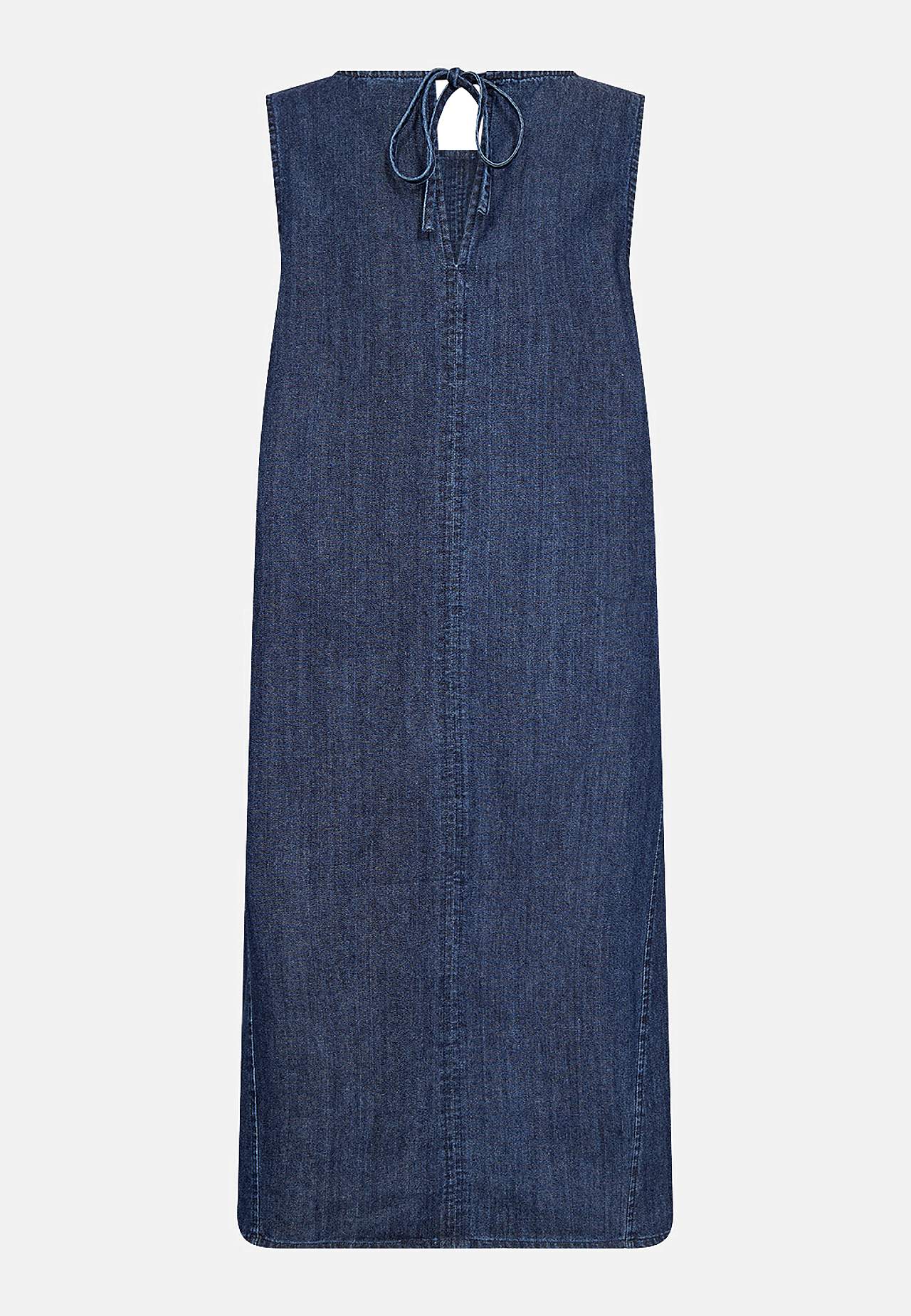 Ärmlös jeansklänning med fickor