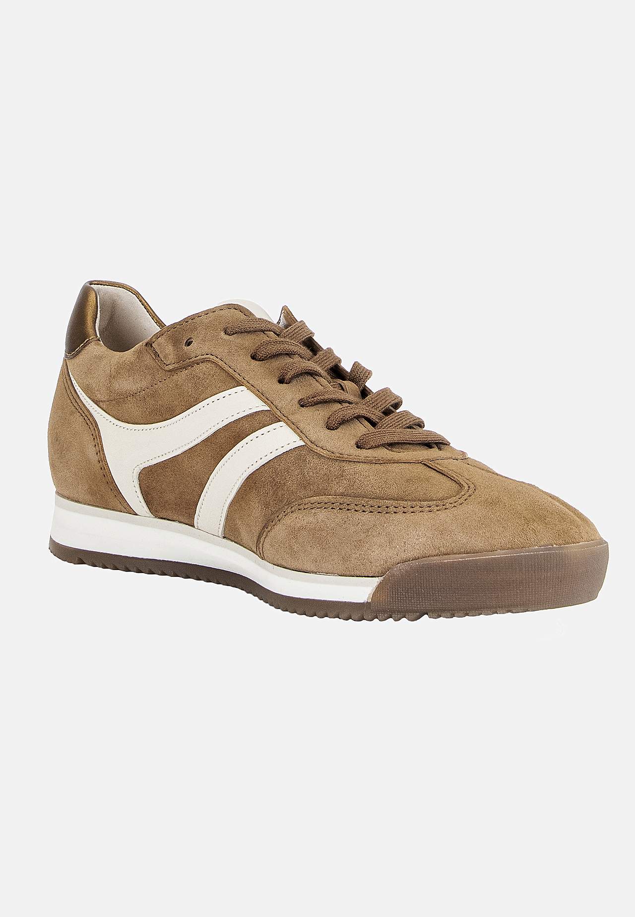 Sneaker i mocka med snörning