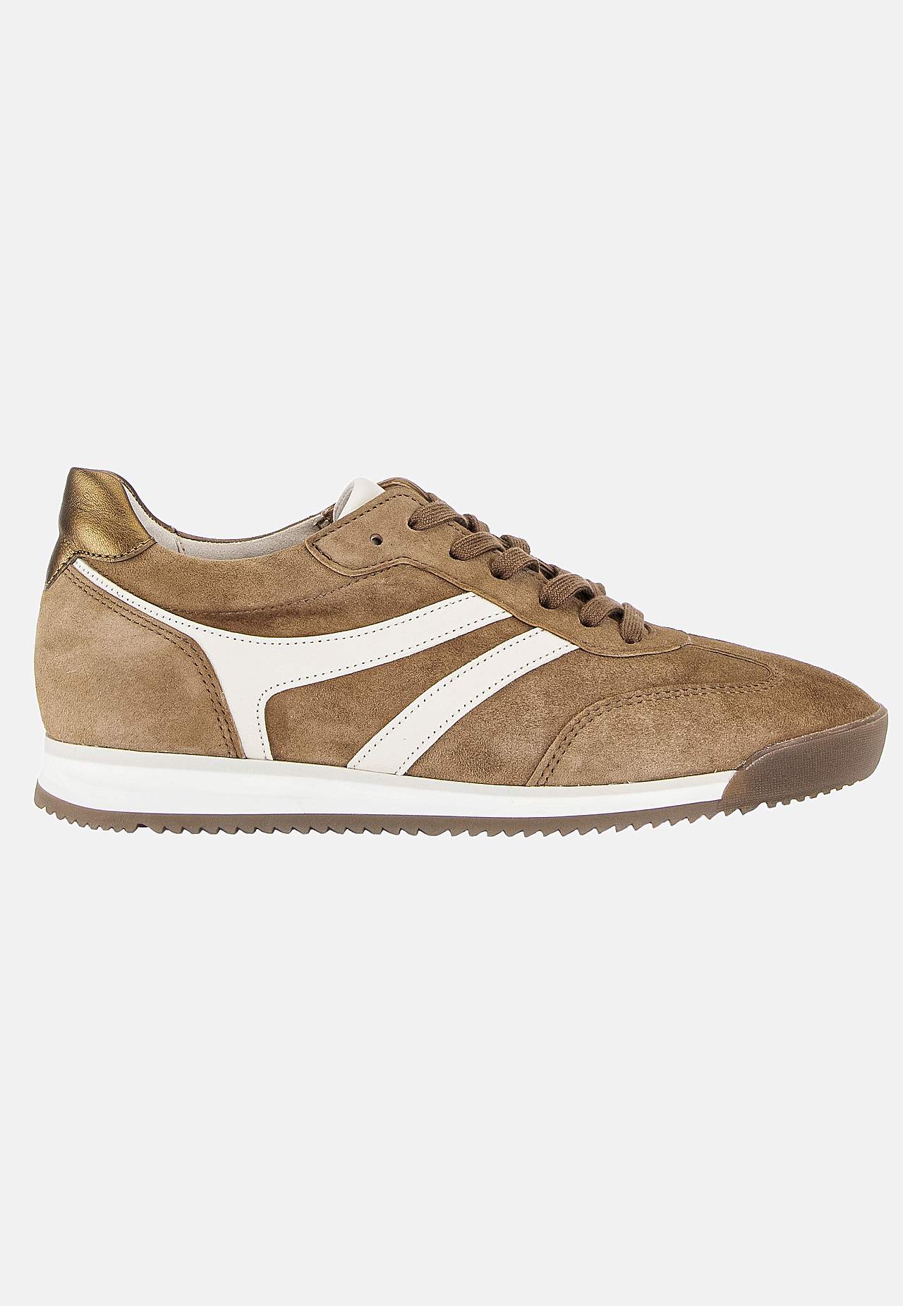Sneaker i mocka med snörning
