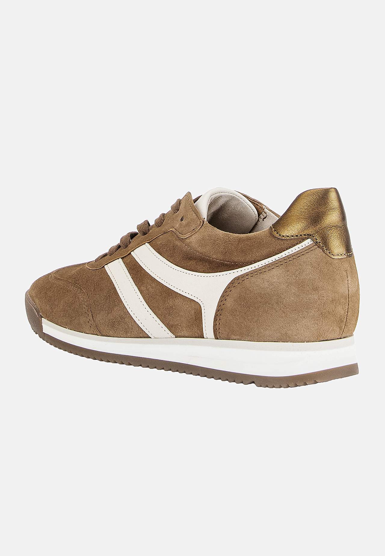 Sneaker i mocka med snörning