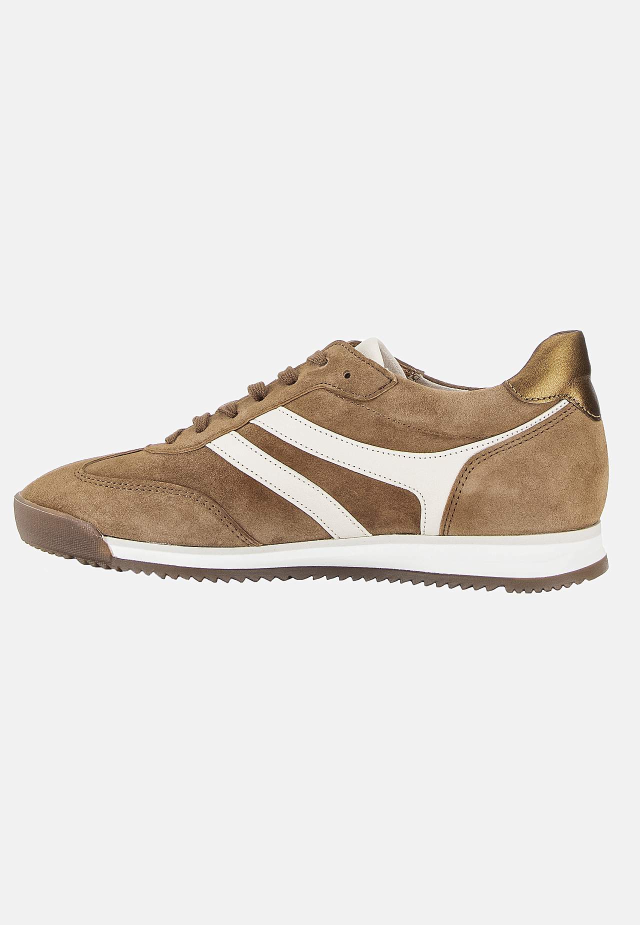 Sneaker i mocka med snörning