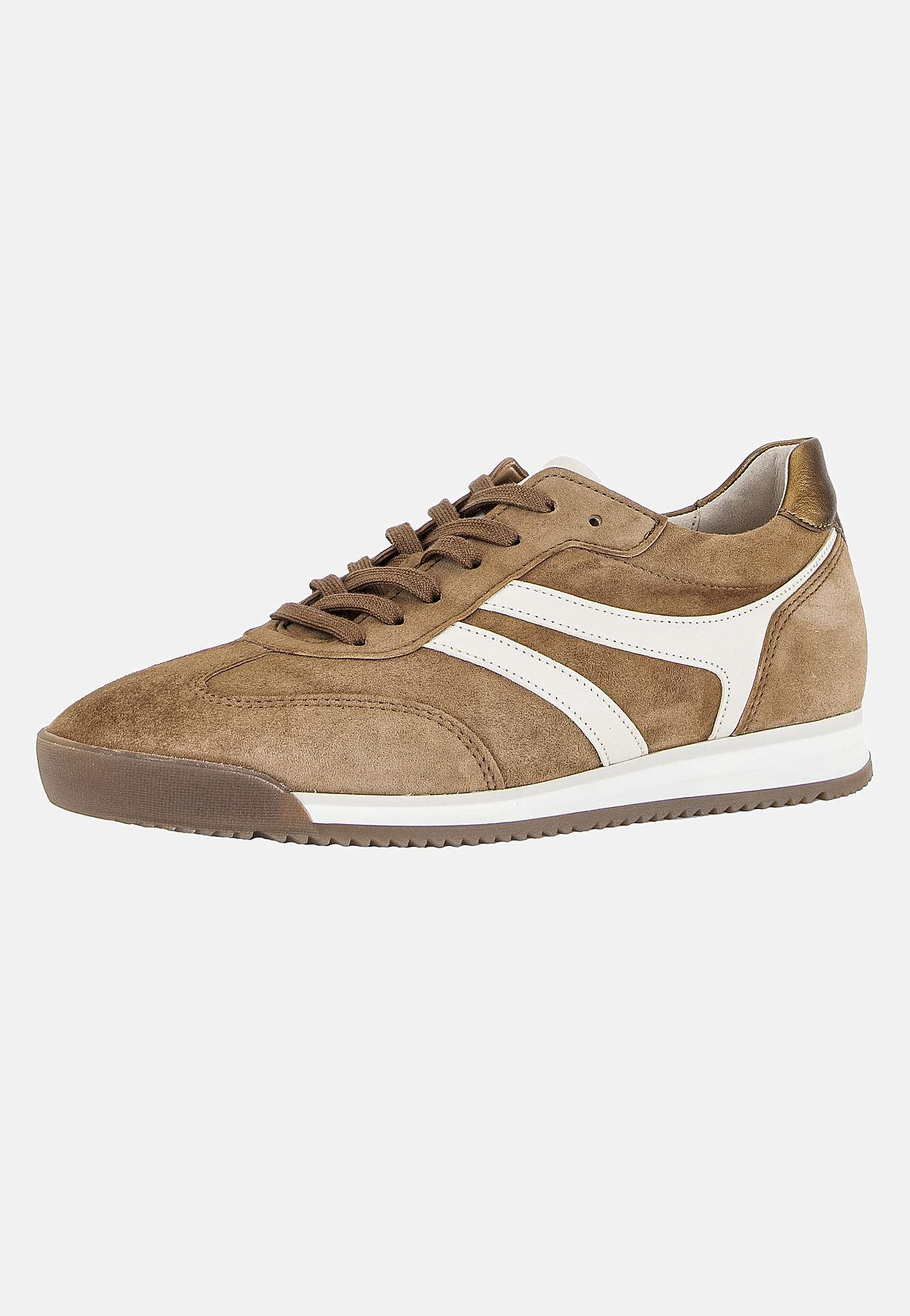 Sneaker i mocka med snörning