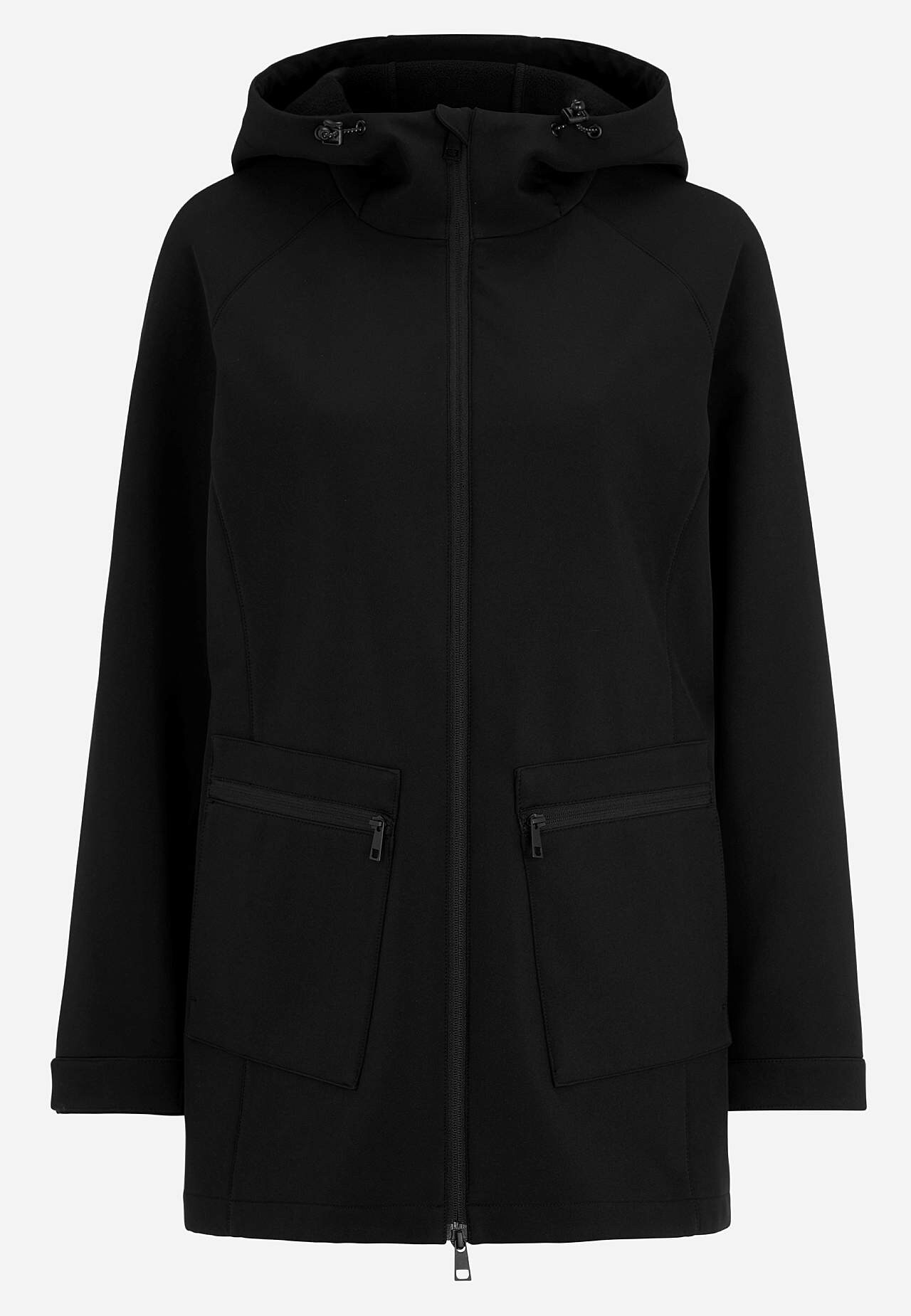 Soft shell jacket with hood