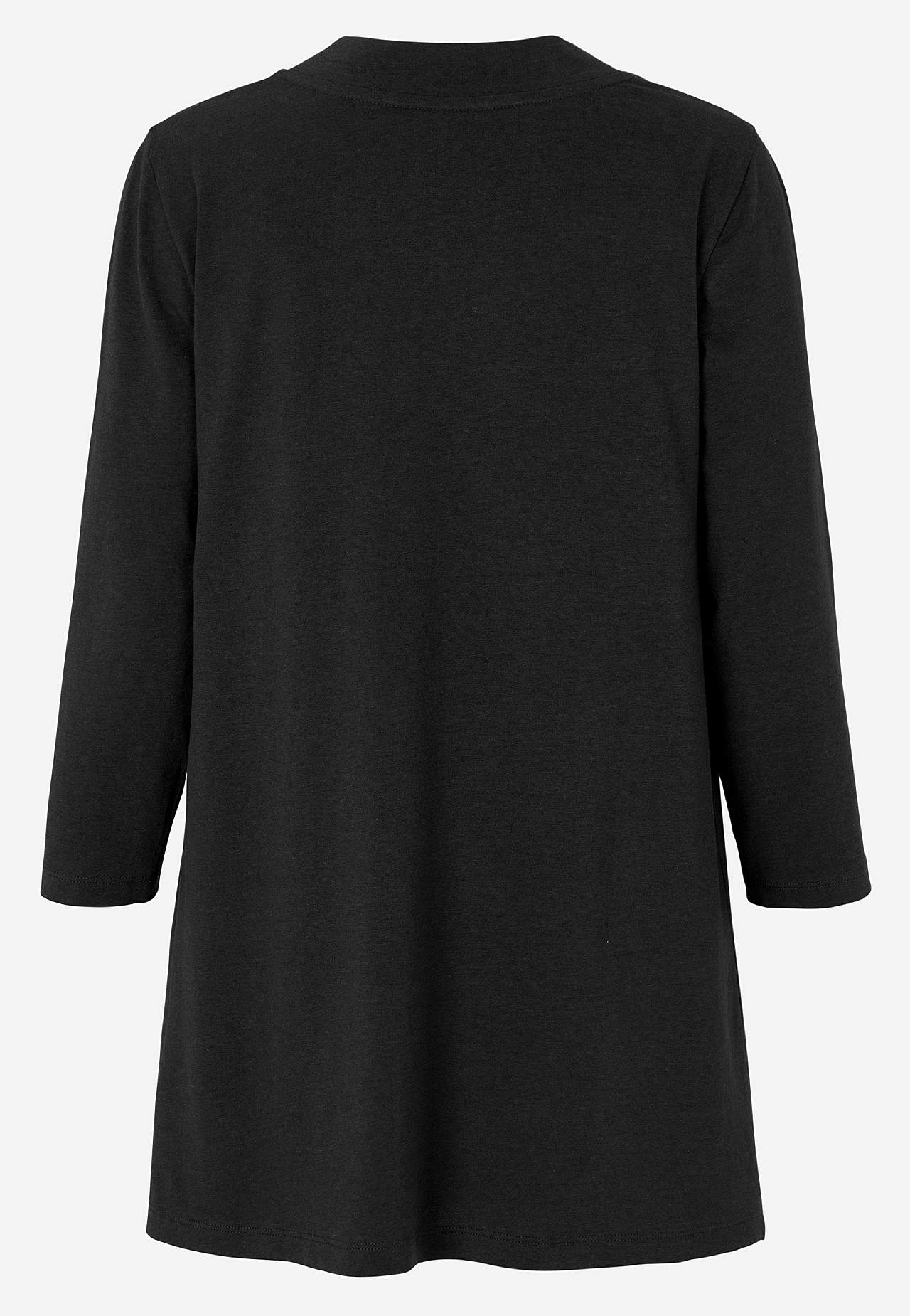 Eenkleurige jersey tuniek