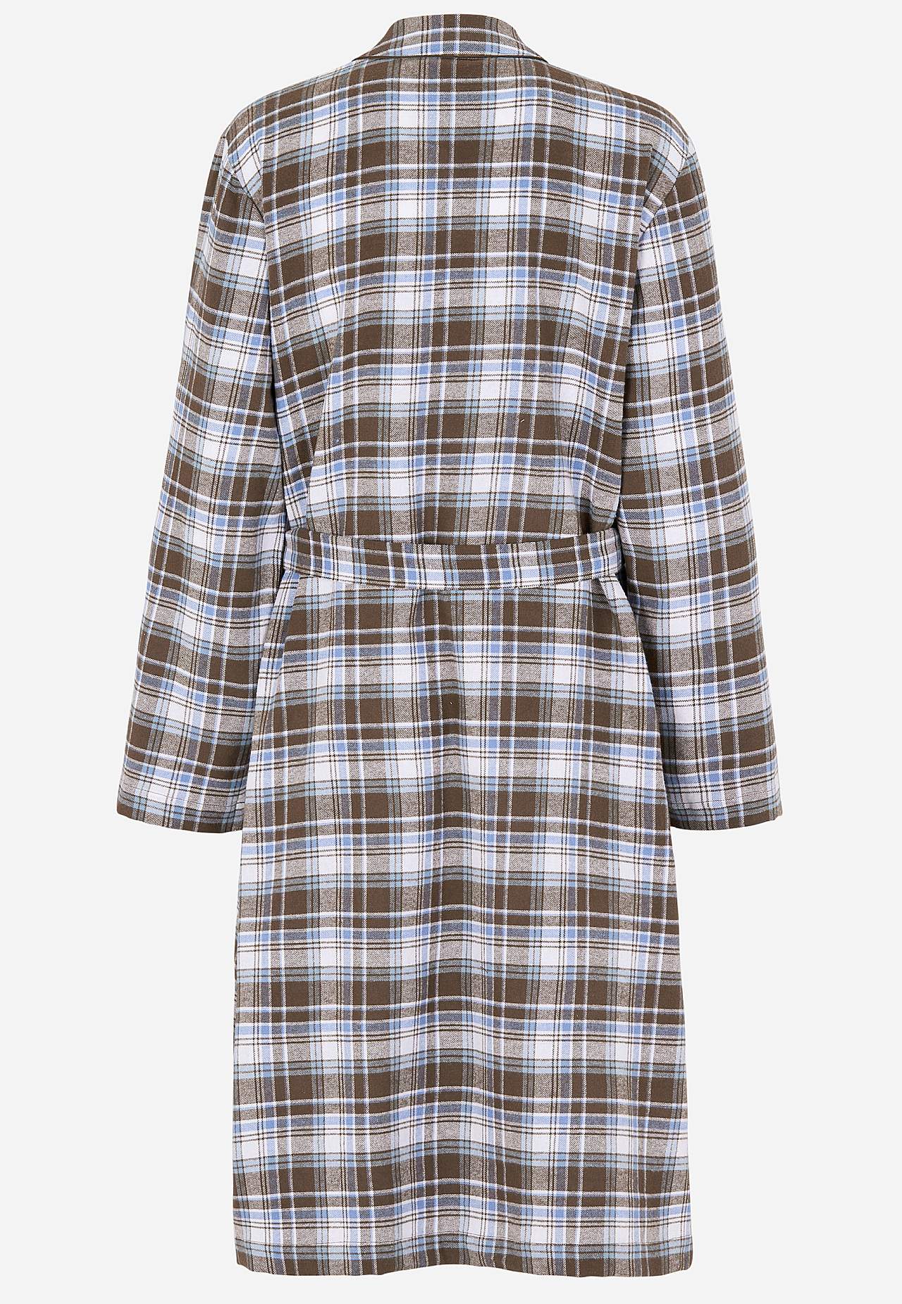 Ruudullinen aamutakki flanellista