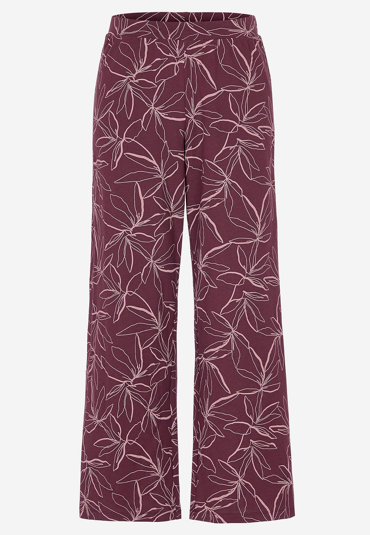 Mönstrad, tvådelad trikåpyjamas