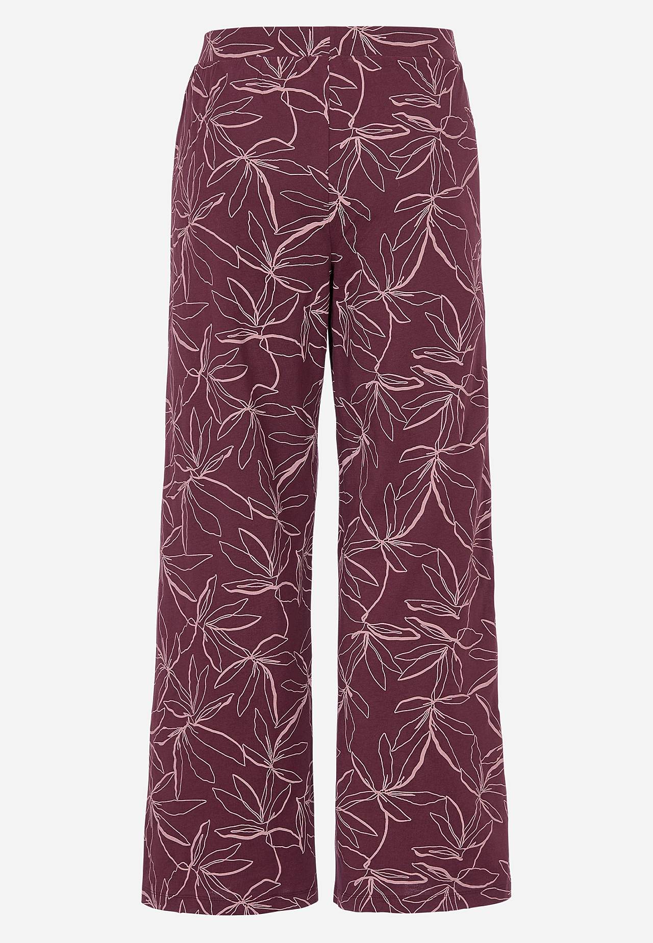 Mönstrad, tvådelad trikåpyjamas