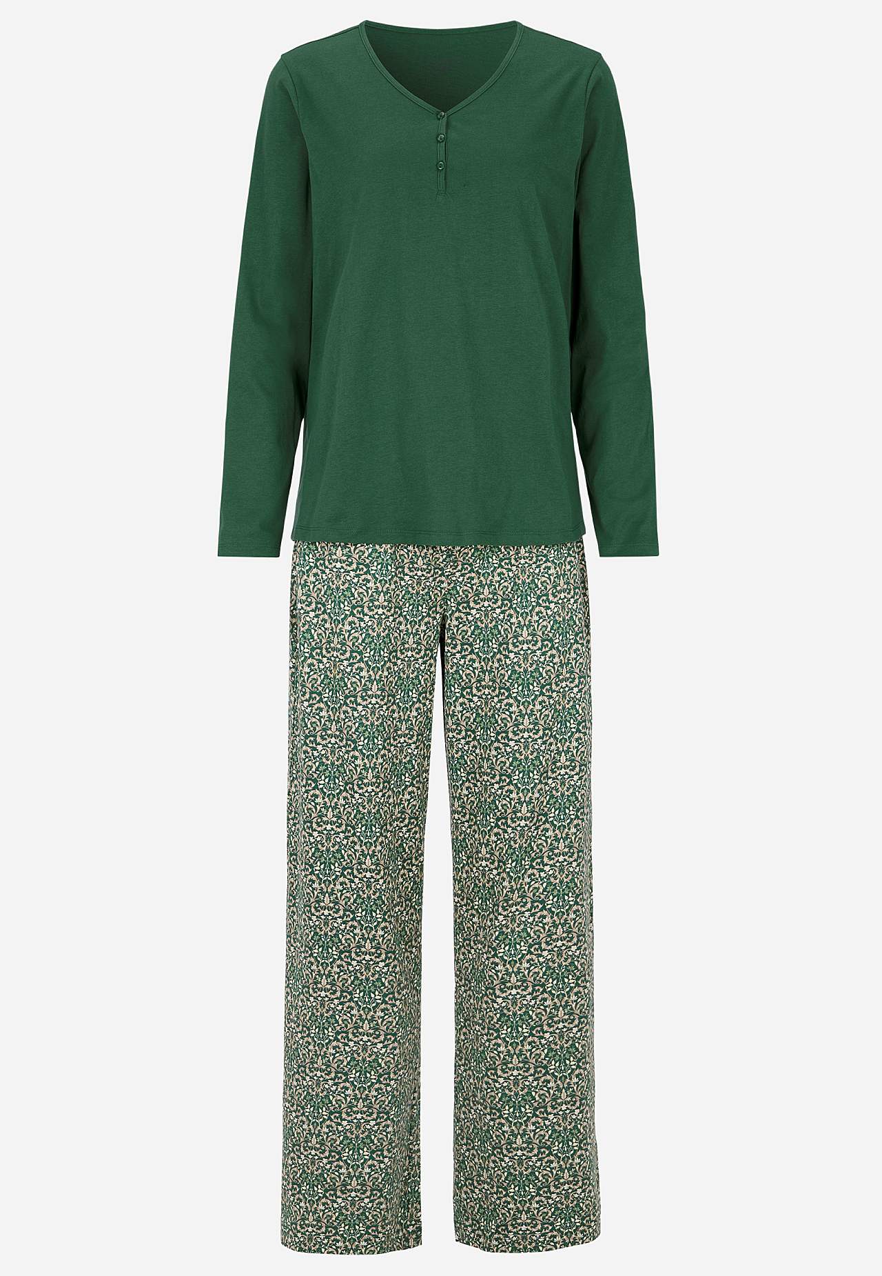 Mønstret, todelt jersey pyjamas