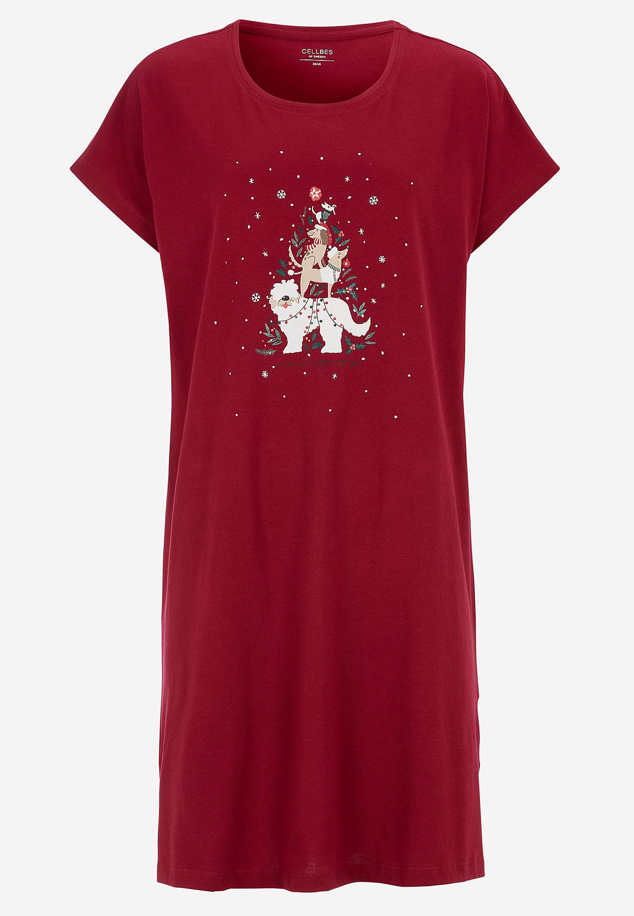 Kurzärmliges Trikot-Nachthemd