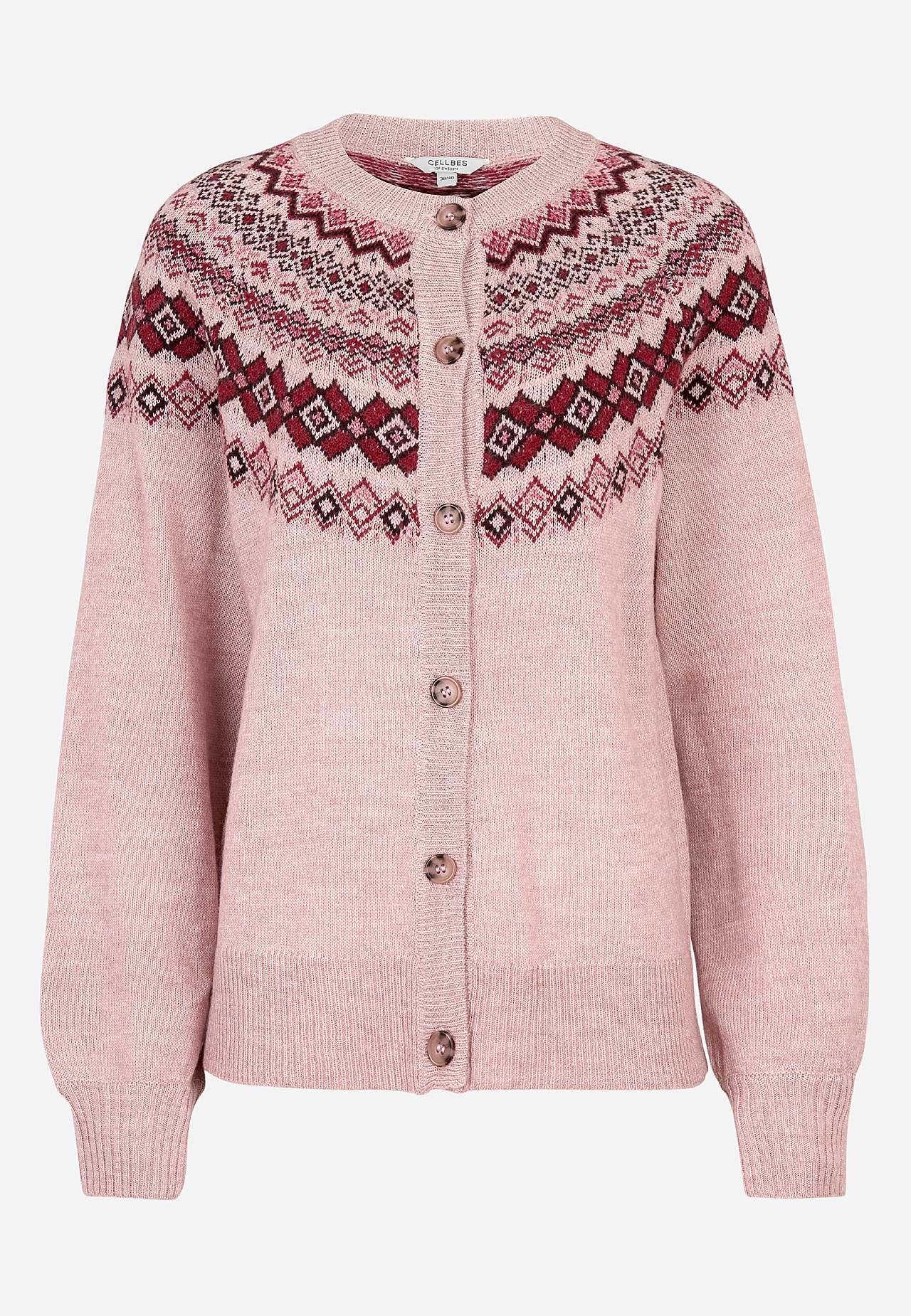 Jacquardstickad cardigan
