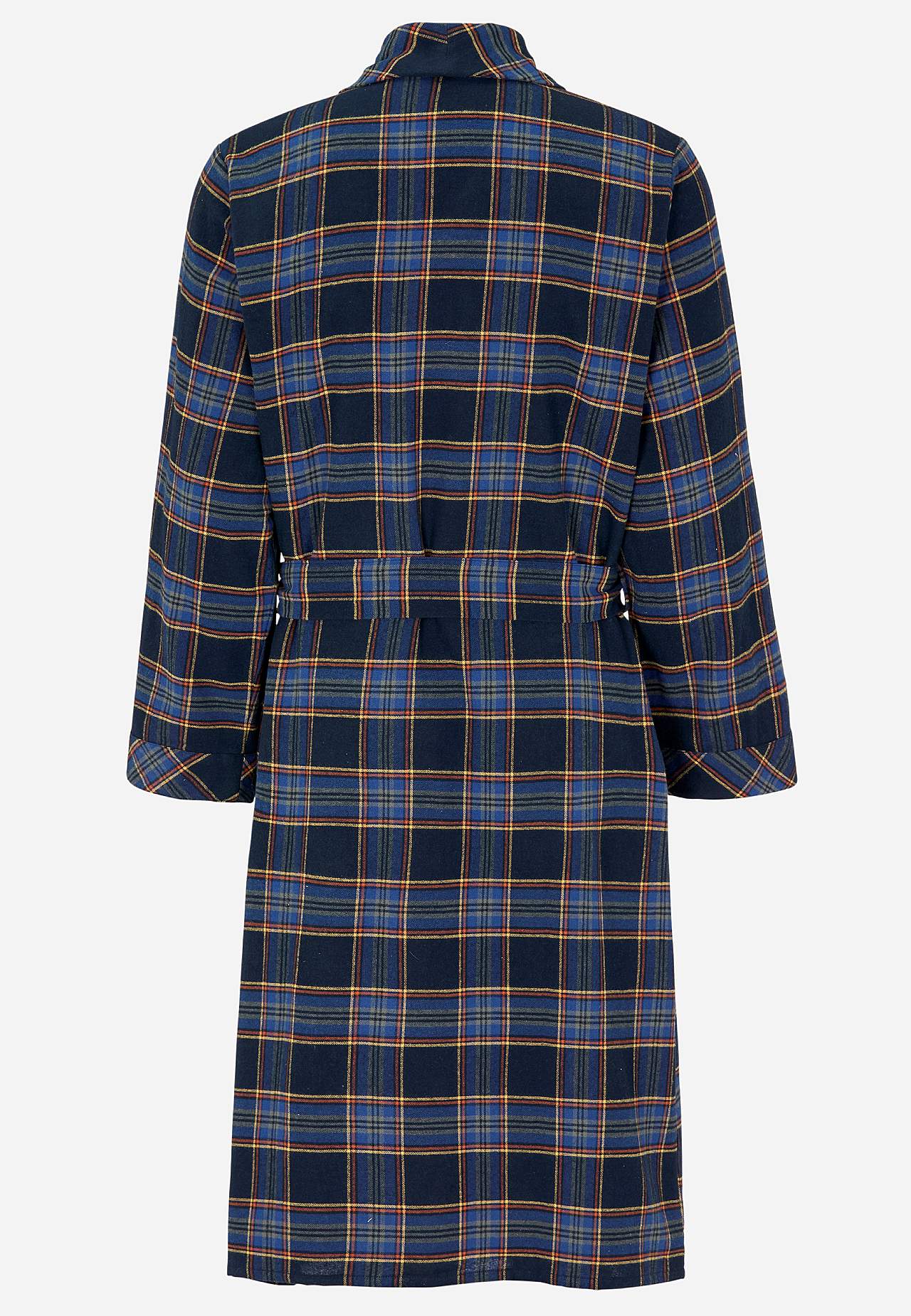 Rutete herremorgenkåpe i flanell